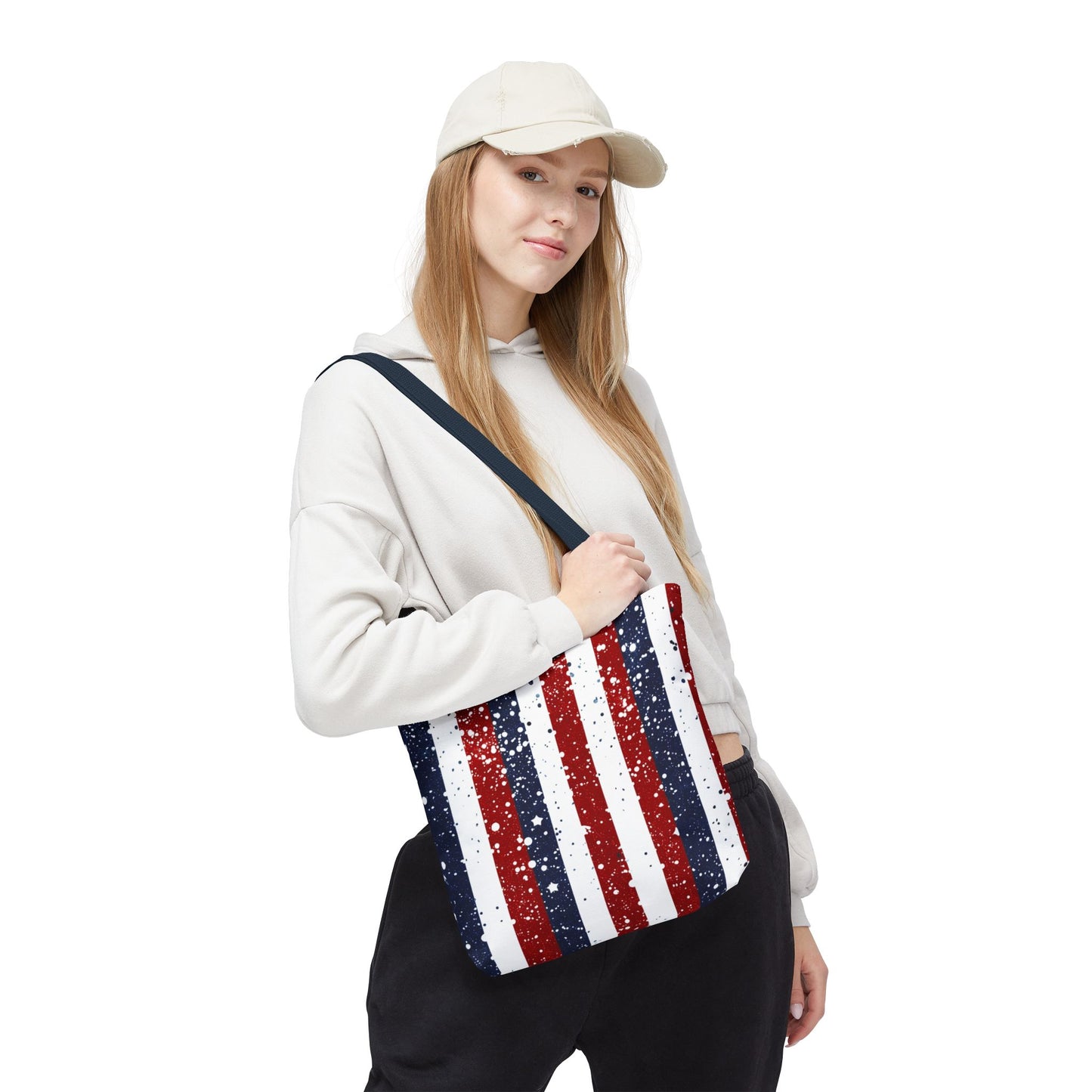 Patriotic Tote Bag, USA Flag Tote, Fourth of July Bags, Beach Bag, Independence Day Shopper, American Pride Accessory