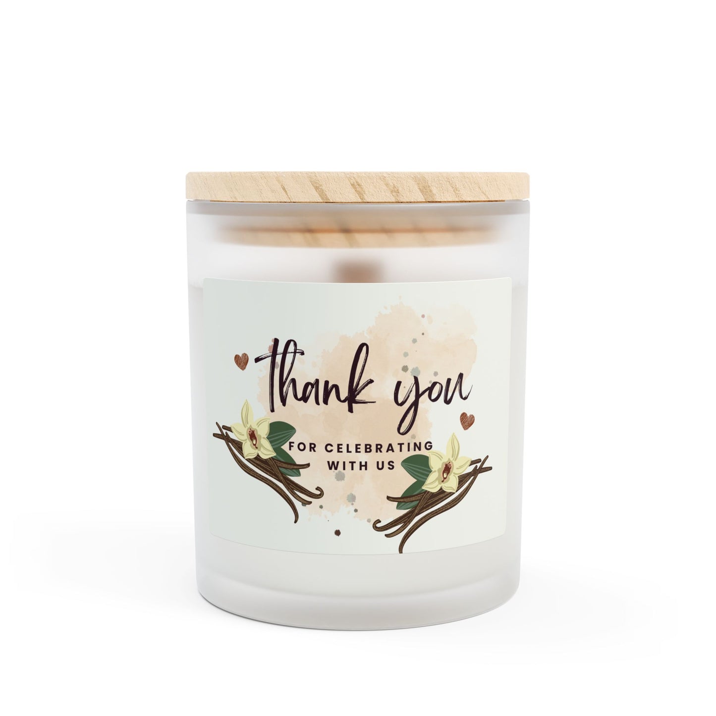 Personalized Thank You Candle - Frosted Glass 11oz