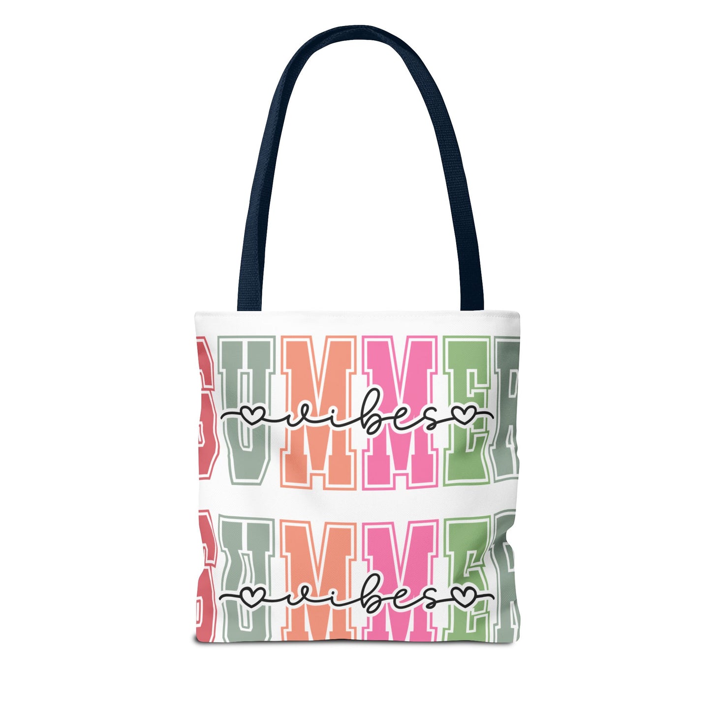 Colorful Summer Vibes Tote Bag, Beach Bag, Shopping Tote, Eco-Friendly Carryall, Vacation Essentials