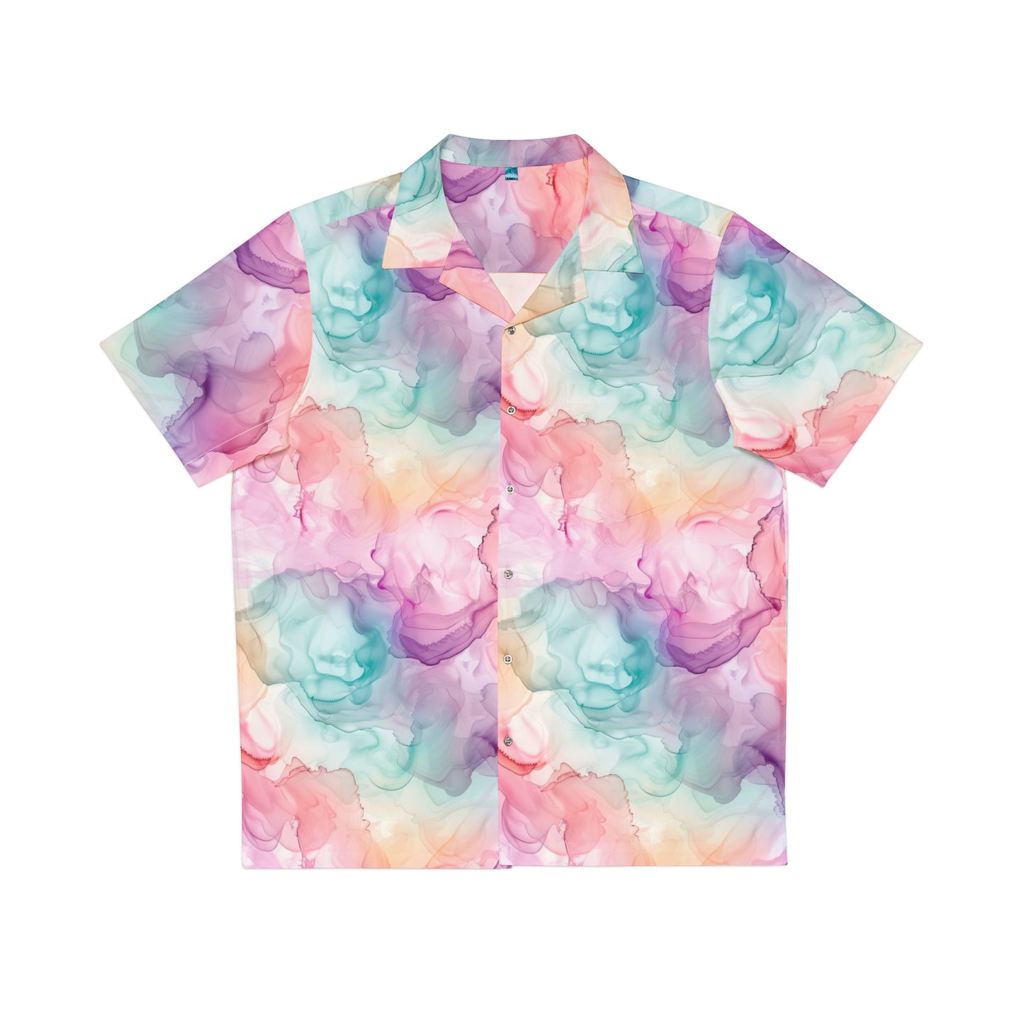Vibrant AOP Men's Hawaiian Shirt, Summer Beachwear, Colorful Button-Up, Tropical Vacation Outfit, Gift for Him, Great for Parties