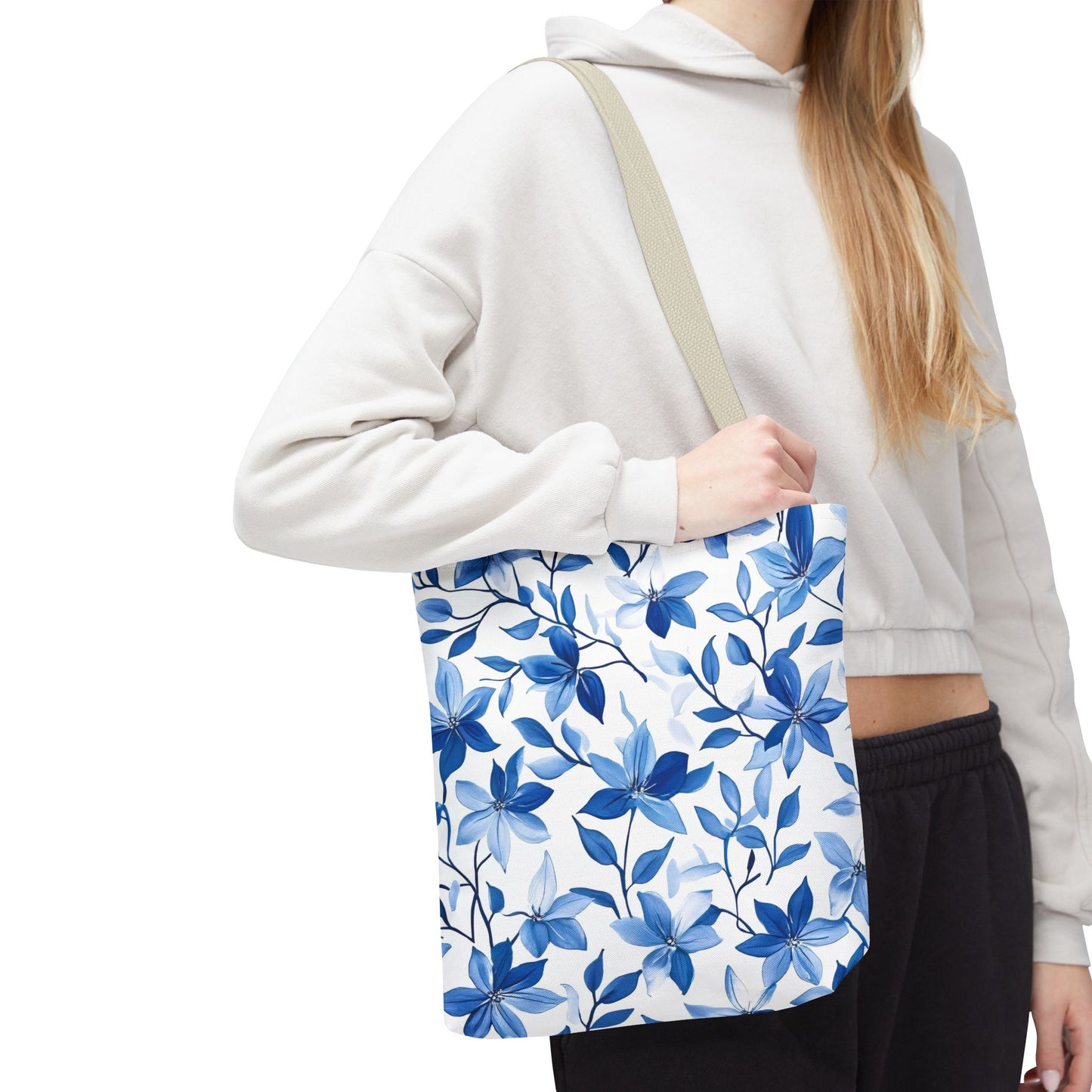 Charming Floral Tote Bag, Reusable Shopping Bag, Eco-Friendly, Gift for Her, Stylish Everyday Bag