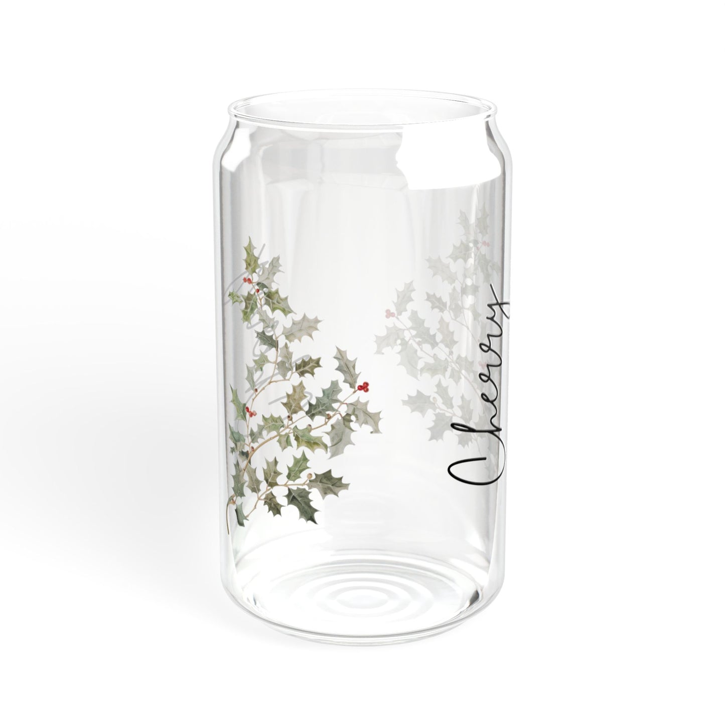 Stylish Glass Sipper with Straw - Cherry Blossom Design, Save the Earth, Drinkware, Eco-friendly Gift, Summer Vibes, Home Decor