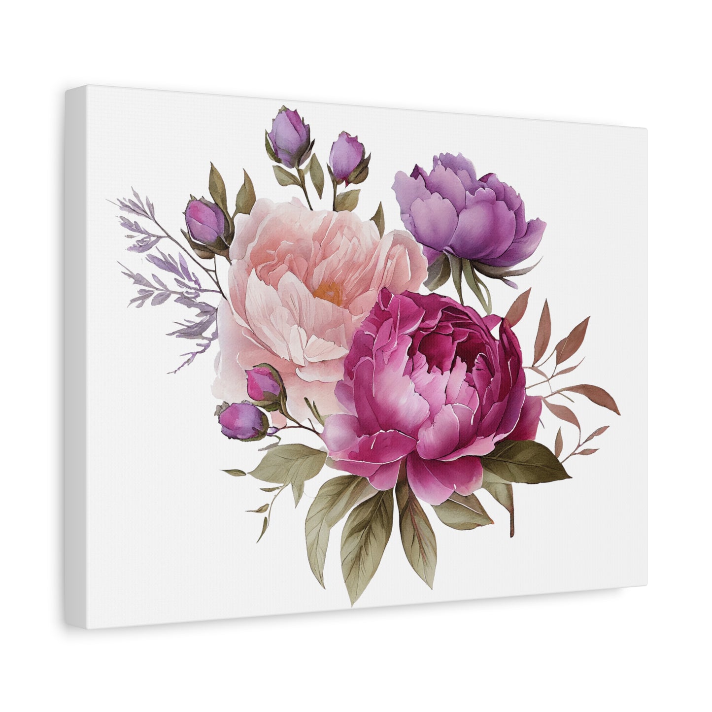 Floral Wall Art Canvas, Home Decor, Gift for Her, Peony Art, Living Room Decoration, Mothers Day