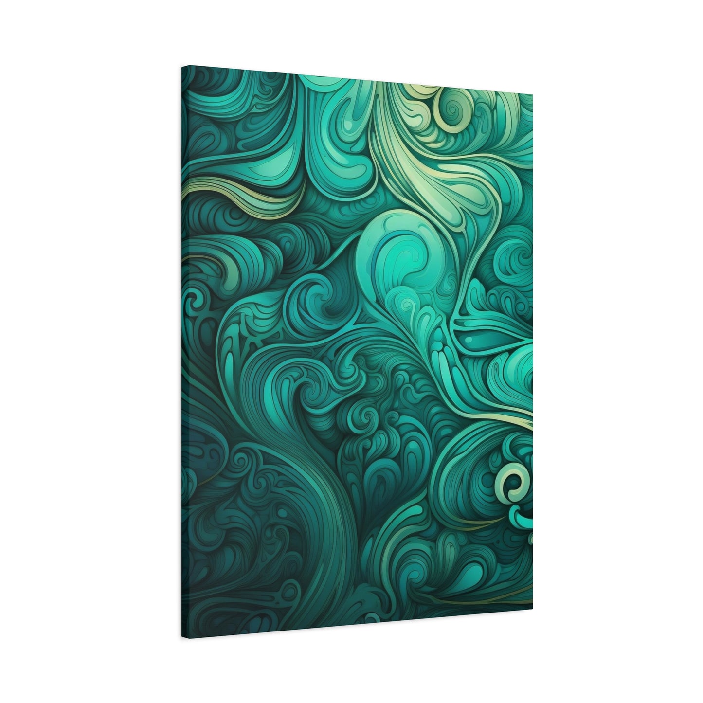 Artistic Stretched Canvas Wall Art, Modern Home Décor, Abstract Swirl Design, Living Room Decoration, Unique Gift for Art Lovers