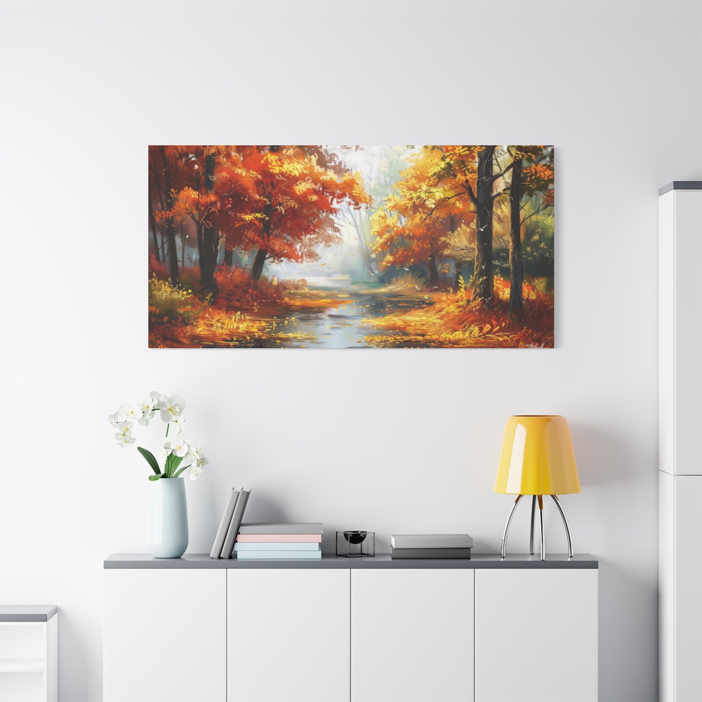 Autumn Serenity Canvas Print, Fall Decor, Home Wall Art, Nature Artwork, Gift for Nature Lovers, Cozy Decorating