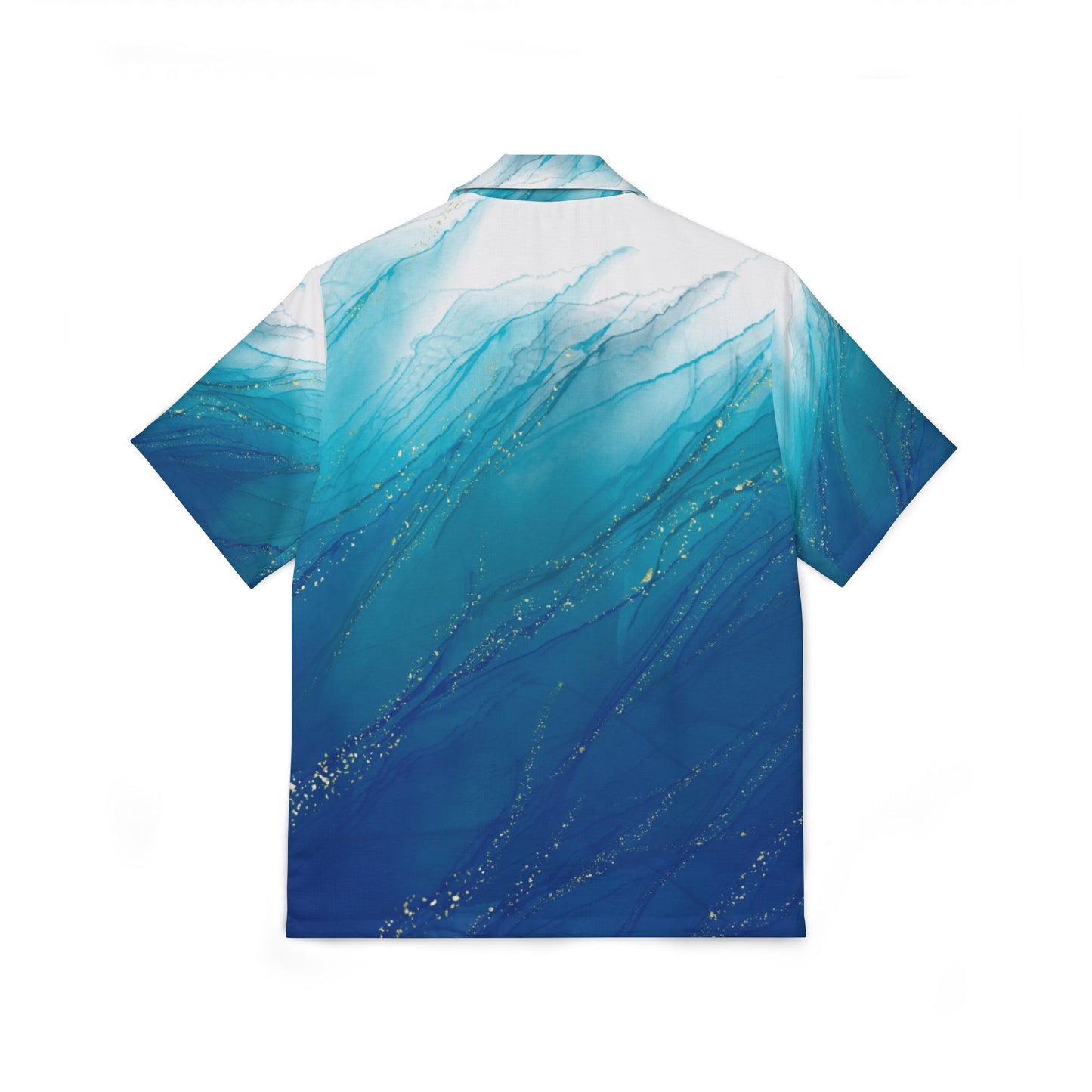 Men's Hawaiian Shirt - Ocean Wave Print, Perfect for Beach Days, Luau Parties, Tropical Vacations, Summer Gatherings, Casual Weekend Wear
