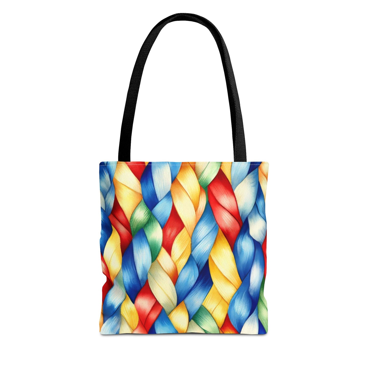 Colorful Woven Tote Bag - Vibrant Art Print, Eco-Friendly Carry-All, Shopping Bag, Beach Bag, Gift for Friends