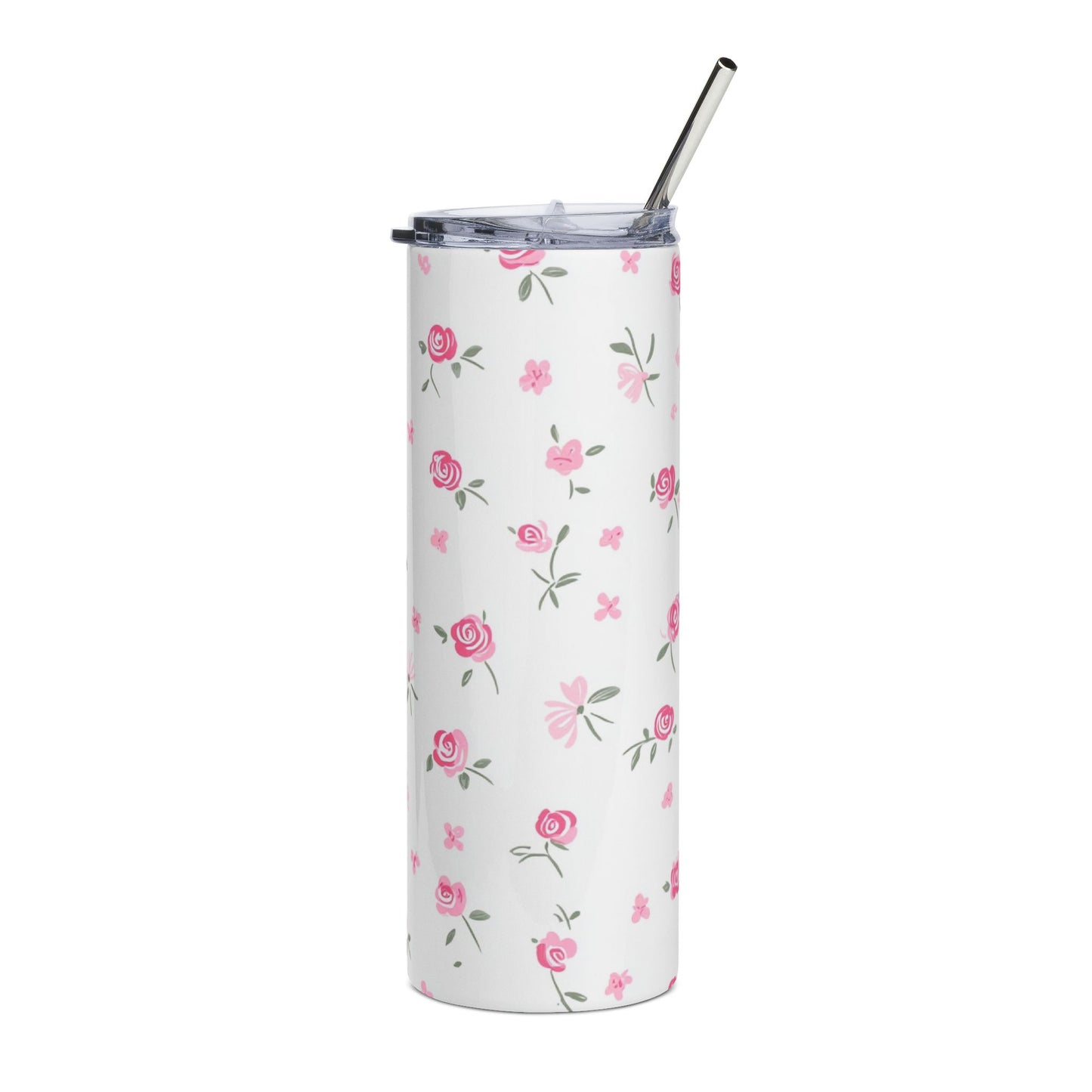 Floral Stainless Steel Tumbler, 20oz - Insulated Drinkware, Travel Mug, Gift for Her, Perfect for Coffee Lovers, Summer Parties
