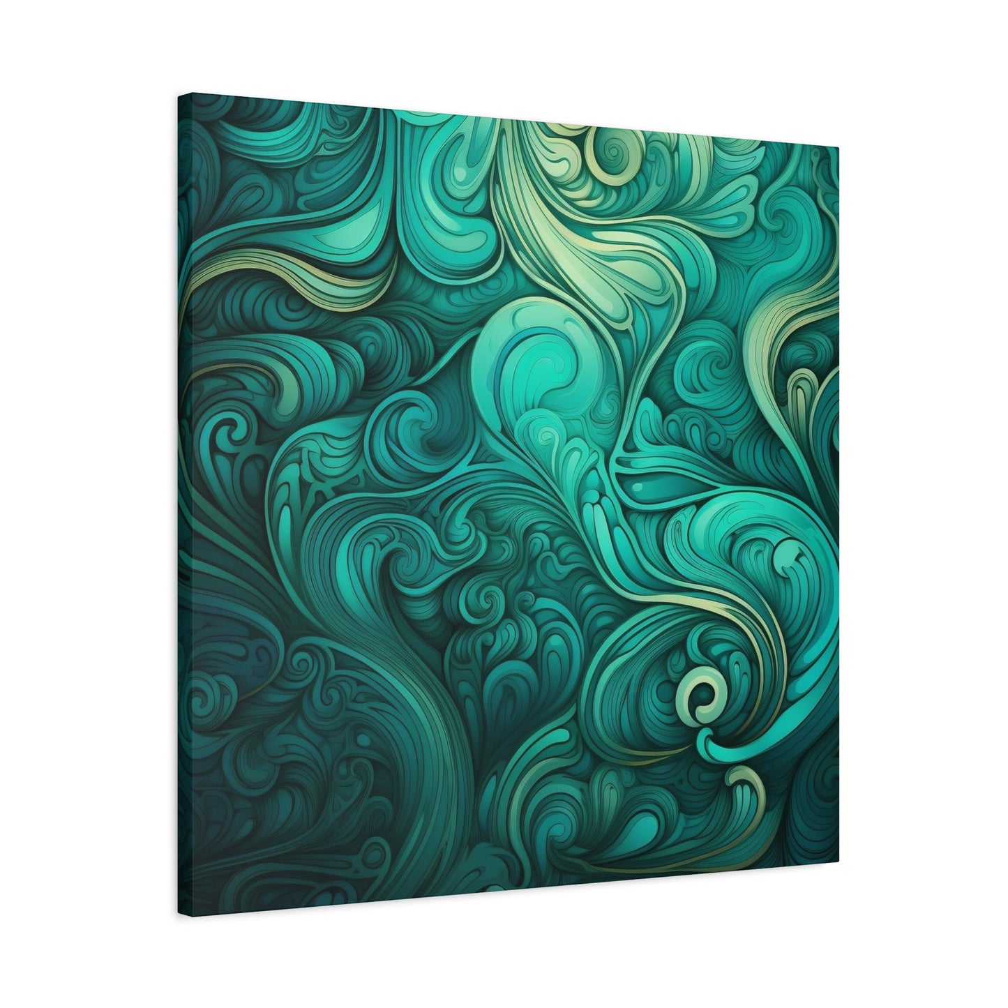 Artistic Stretched Canvas Wall Art, Modern Home Décor, Abstract Swirl Design, Living Room Decoration, Unique Gift for Art Lovers