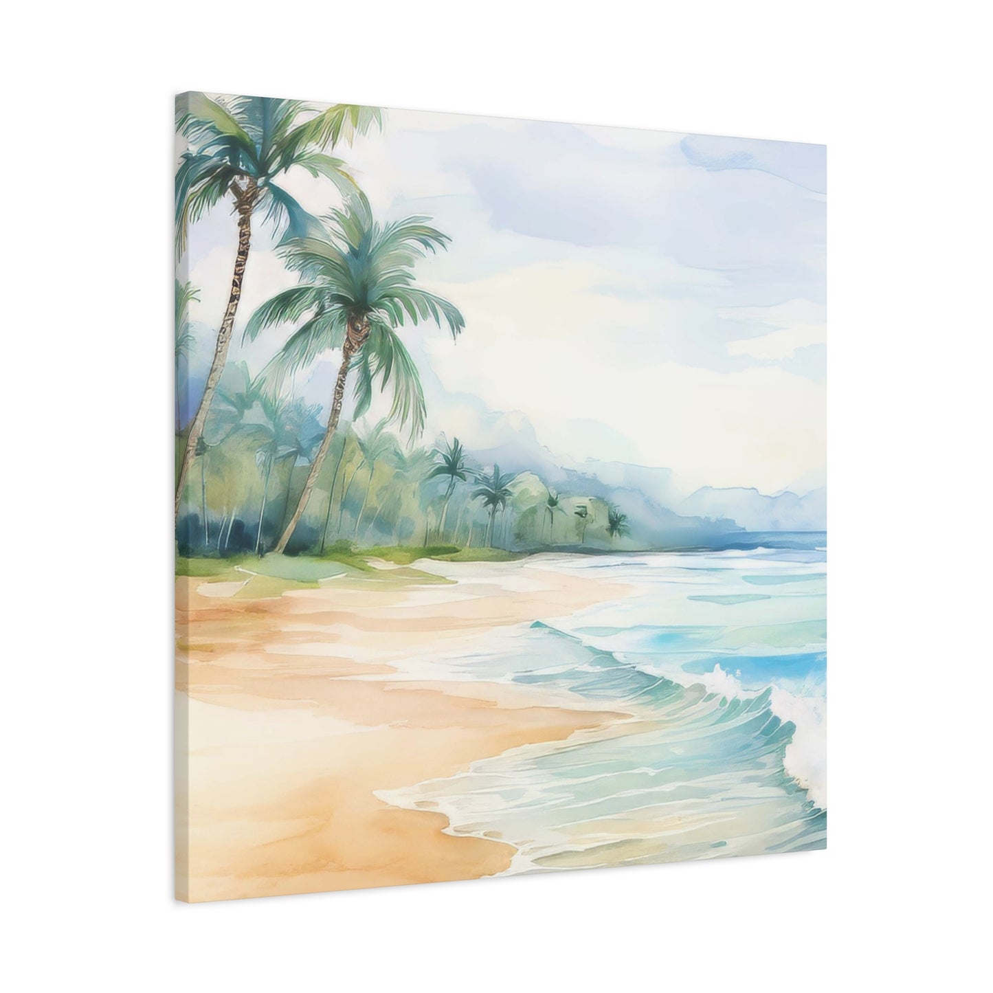 Beach Vibes Wall Art, Coastal Canvas Print, Tropical Decor, Ocean Scene Artwork, Home Decor, Gift for Beach Lovers, Summer Wall Art