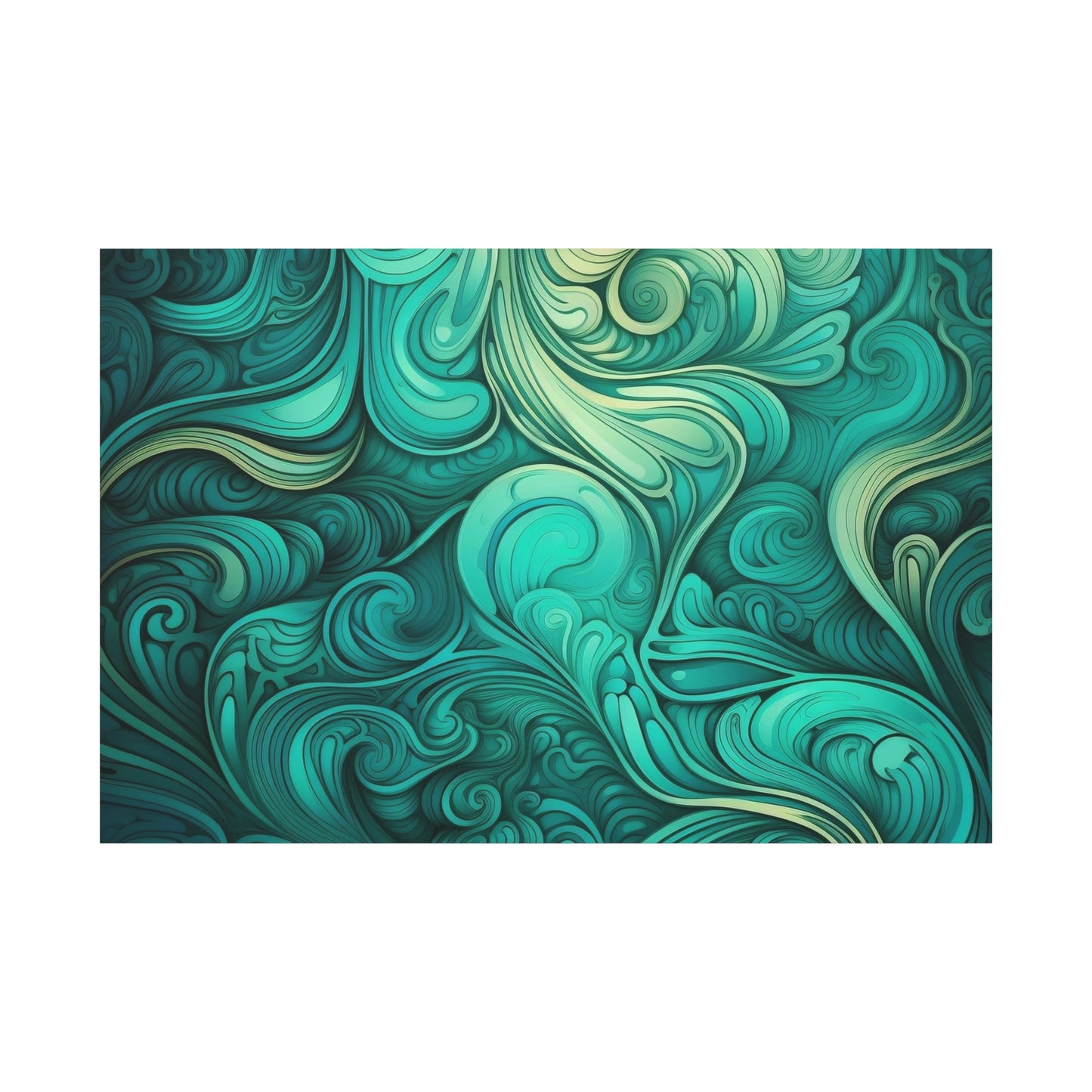 Artistic Stretched Canvas Wall Art, Modern Home Décor, Abstract Swirl Design, Living Room Decoration, Unique Gift for Art Lovers