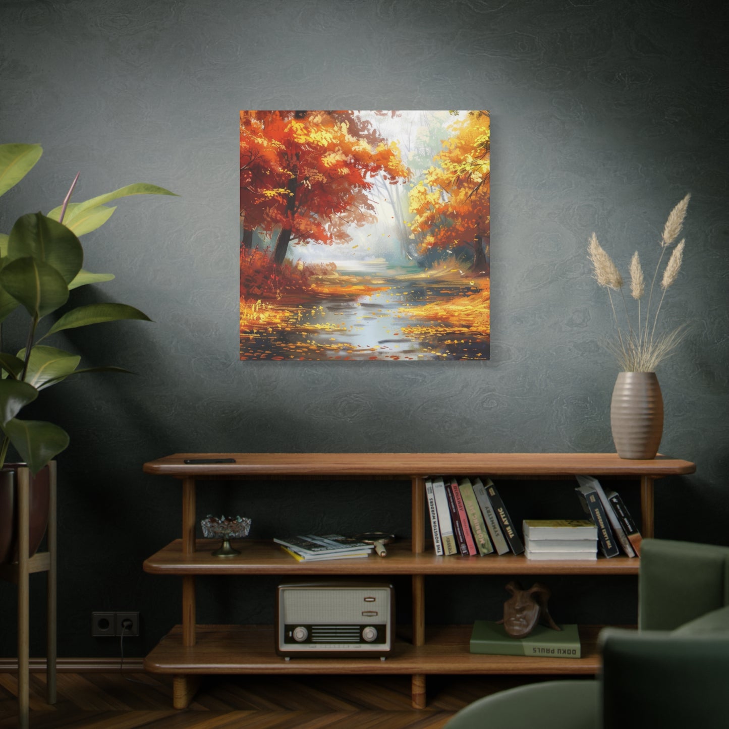 Autumn Serenity Canvas Art, Fall Decor, Nature Wall Art, Seasonal Home Decoration, Cozy Living Room Art