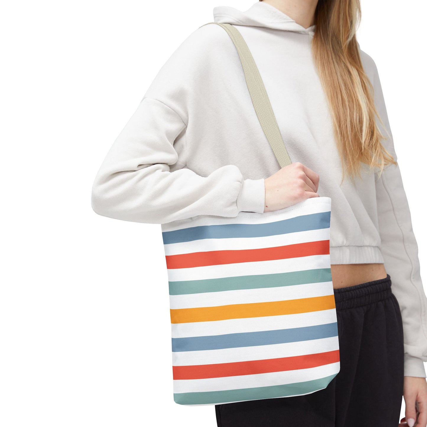 Colorful Striped Tote Bag, Beach Day Bag, Shopping Tote, Summer Accessory, Eco-Friendly Carryall