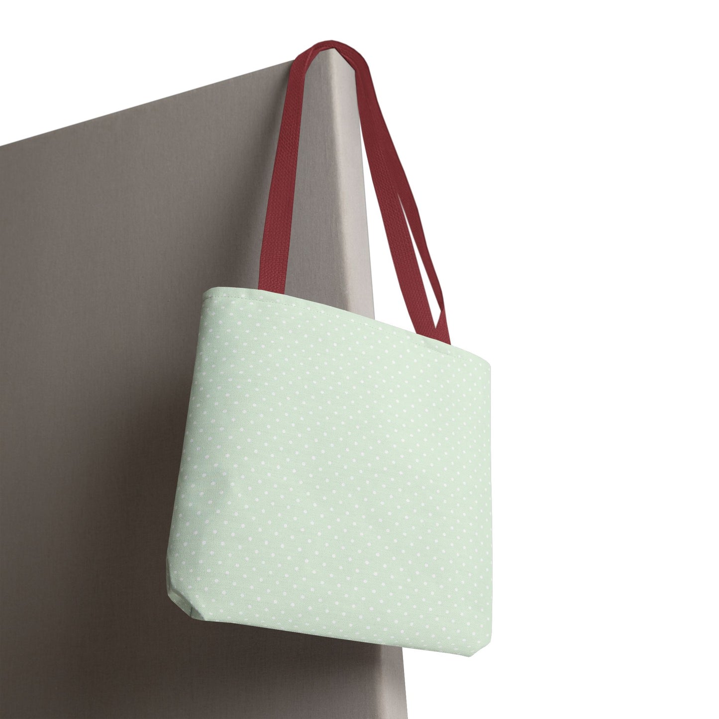 Mint Polka Dot Tote Bag | Stylish Eco-Friendly Day Bag, Beach Tote, Shopping Bag, Gift for Her, Everyday Purse