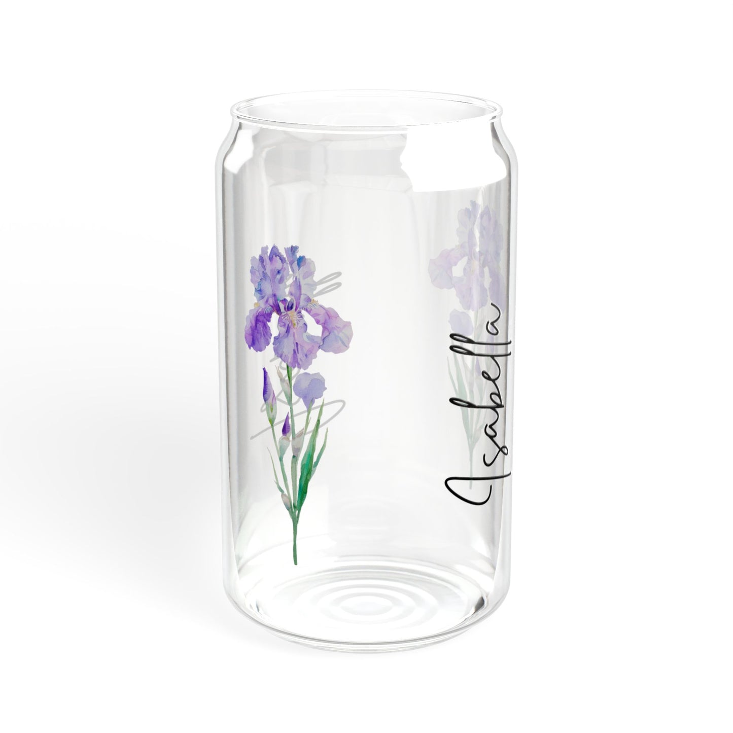 Floral Sipper Glass, Personalized Drinkware, Reusable Straw, Eco-Friendly Mug, Gift for Her, Home Decor, Summer Hydration