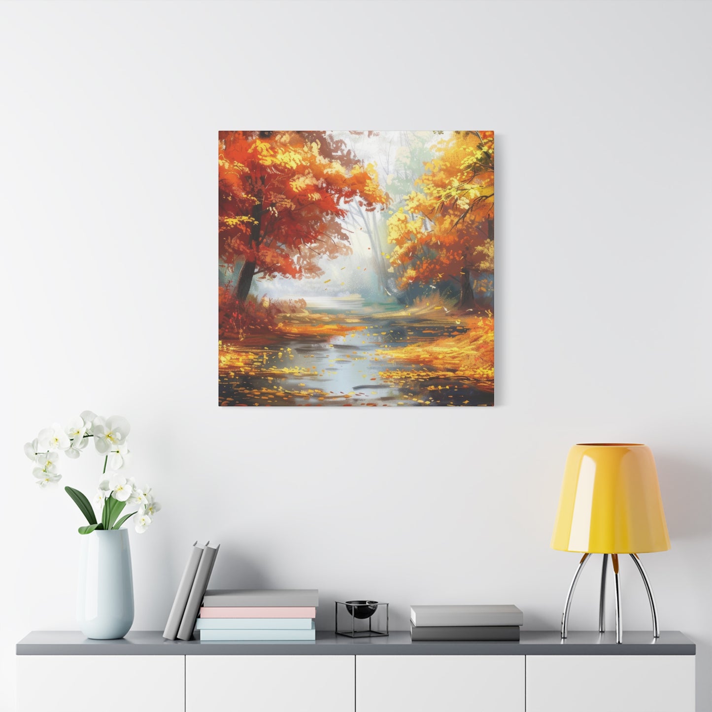 Autumn Serenity Canvas Print, Fall Decor, Home Wall Art, Nature Artwork, Gift for Nature Lovers, Cozy Decorating