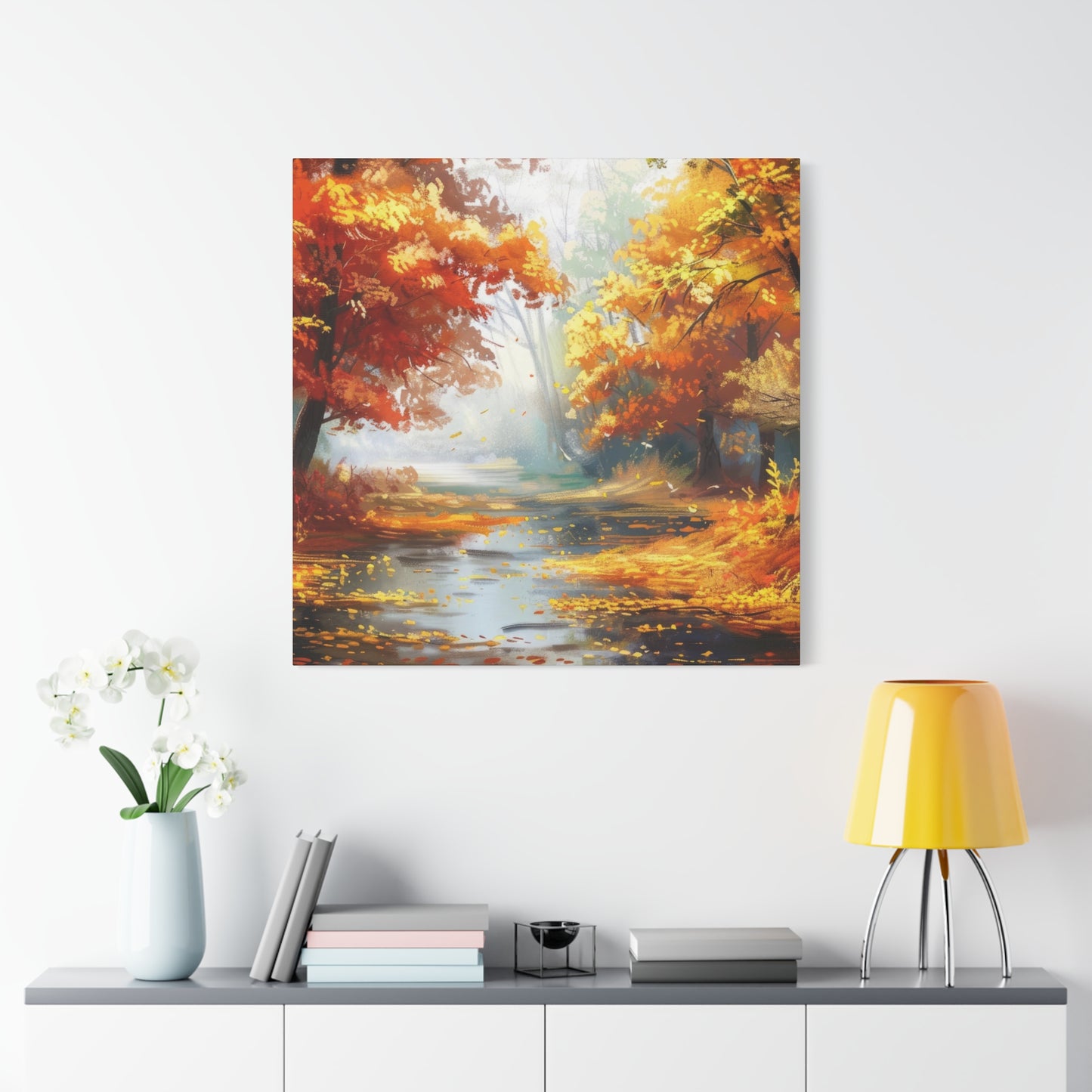 Autumn Serenity Canvas Print, Fall Decor, Home Wall Art, Nature Artwork, Gift for Nature Lovers, Cozy Decorating