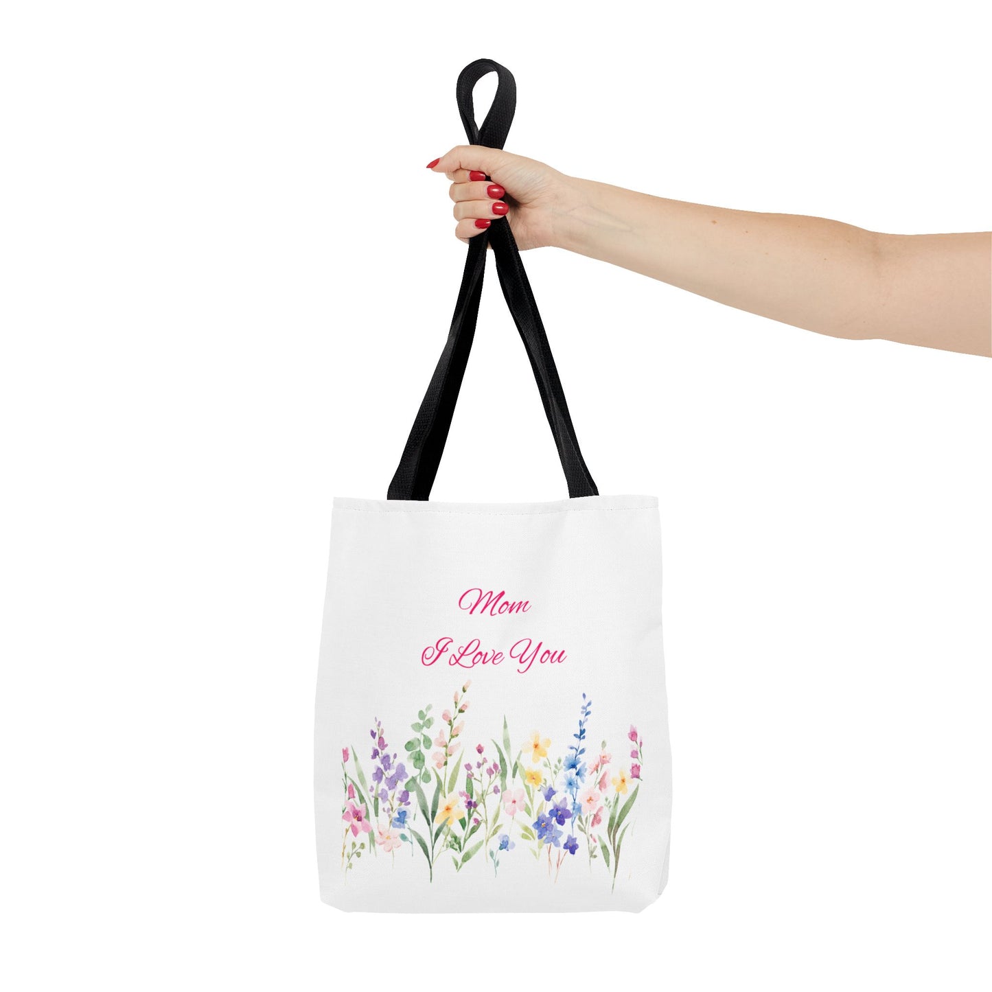 Floral Tote Bag for Moms, Mother's Day Gift, Reusable Shopping Bag, Elegant Floral Design, Eco-Friendly Mom Purse, Daily Use Bag