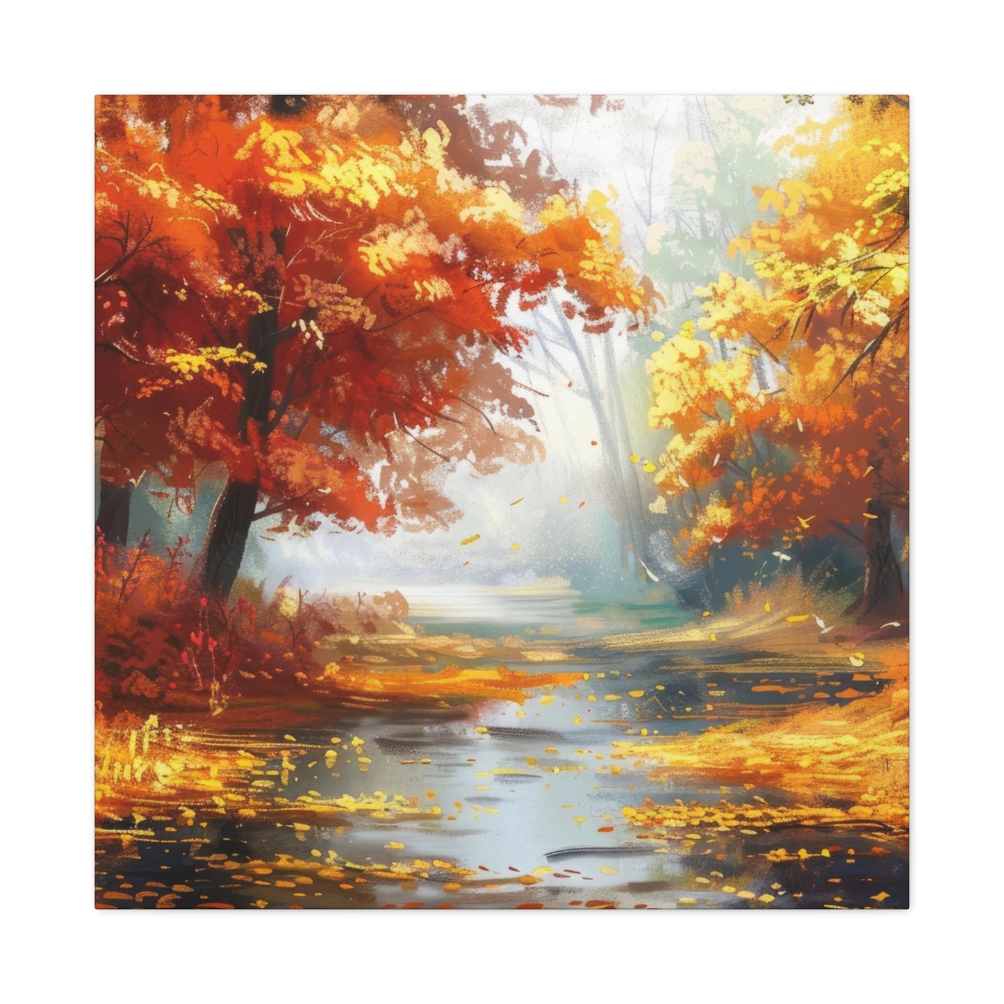 Autumn Serenity Canvas Art, Fall Decor, Nature Wall Art, Seasonal Home Decoration, Cozy Living Room Art