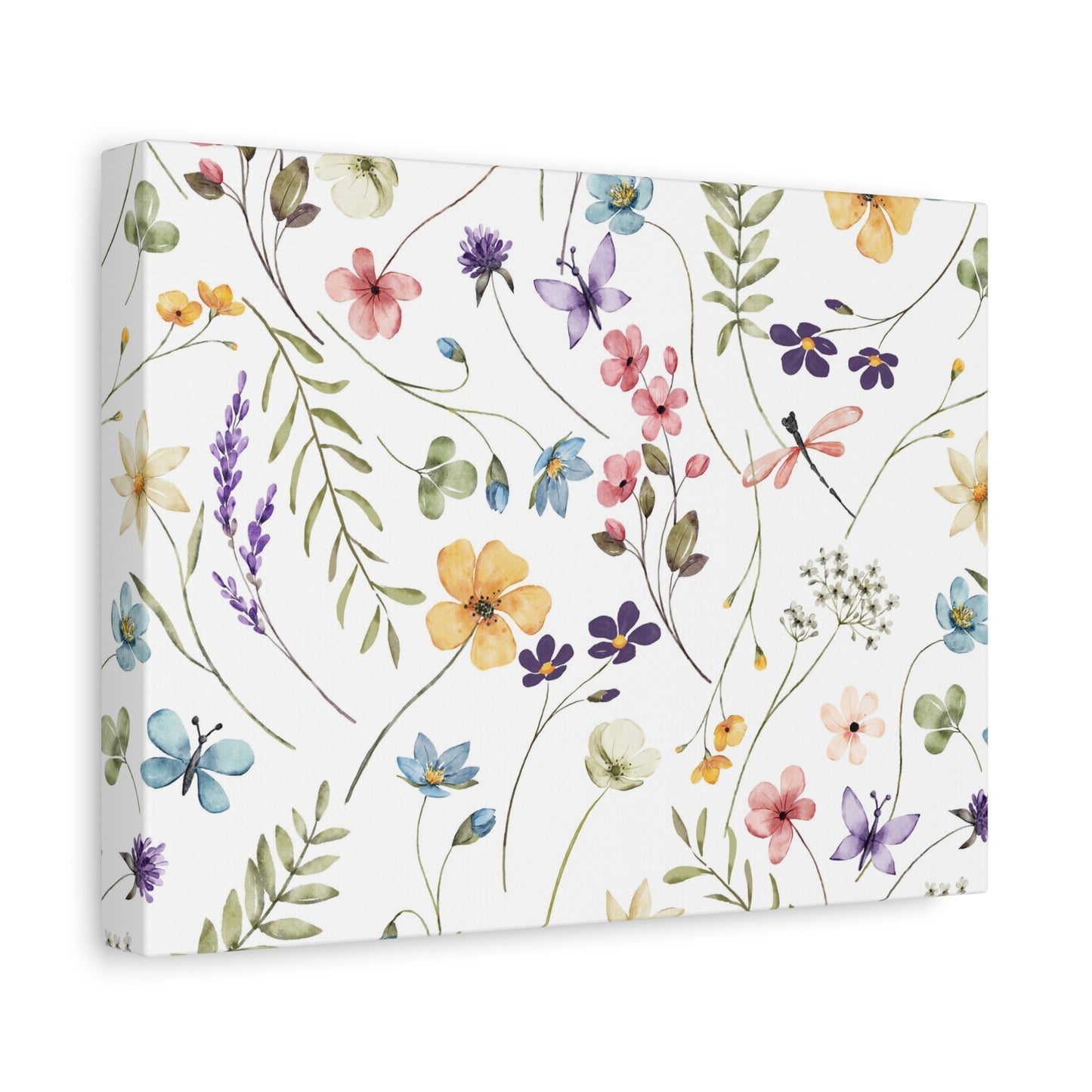 Floral Canvas Wall Art, Home Decor, Nature Inspired Artwork, Gift for Her, Spring Decor, Bright Wall Hanging