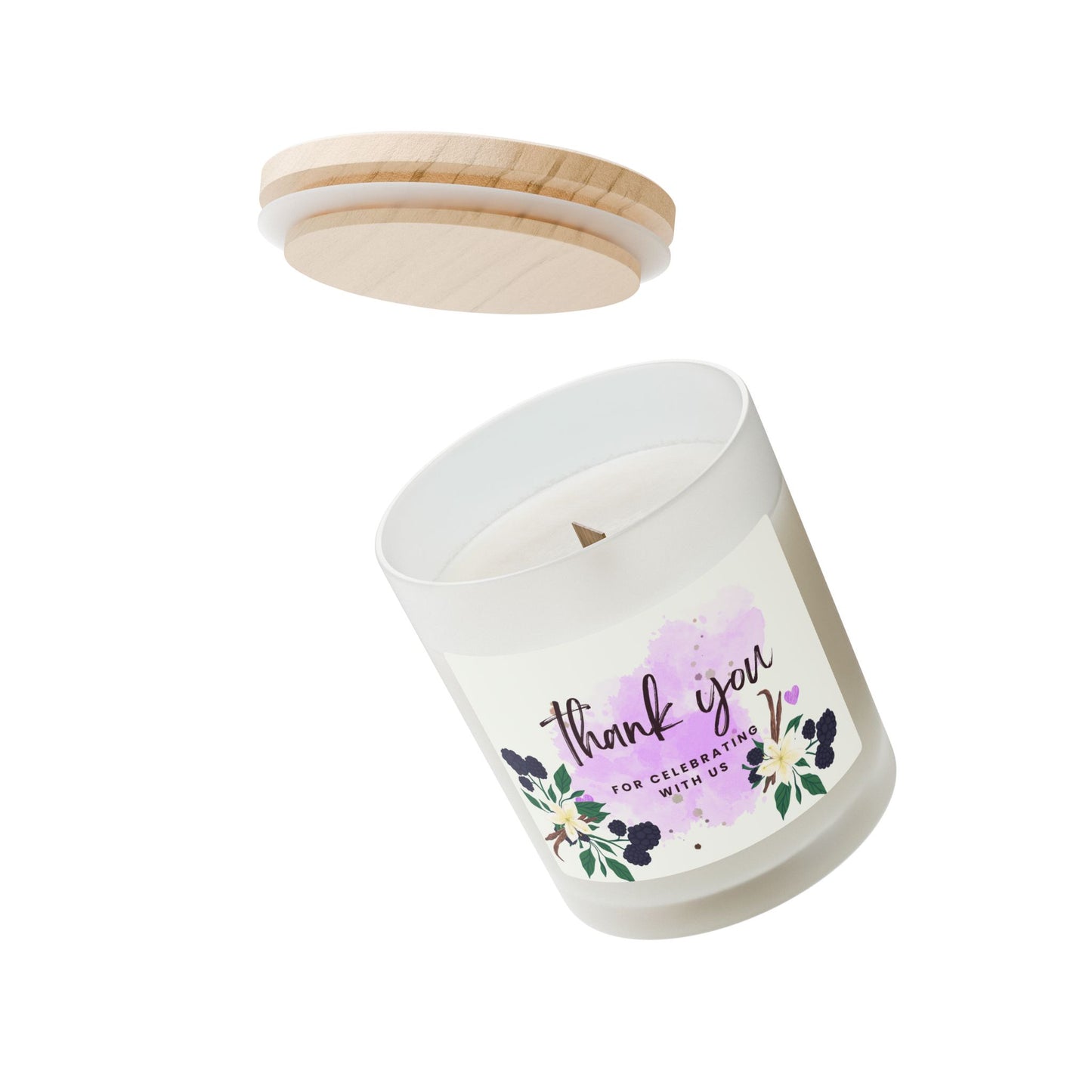 Personalized Thank You Candle - Frosted Glass 11oz