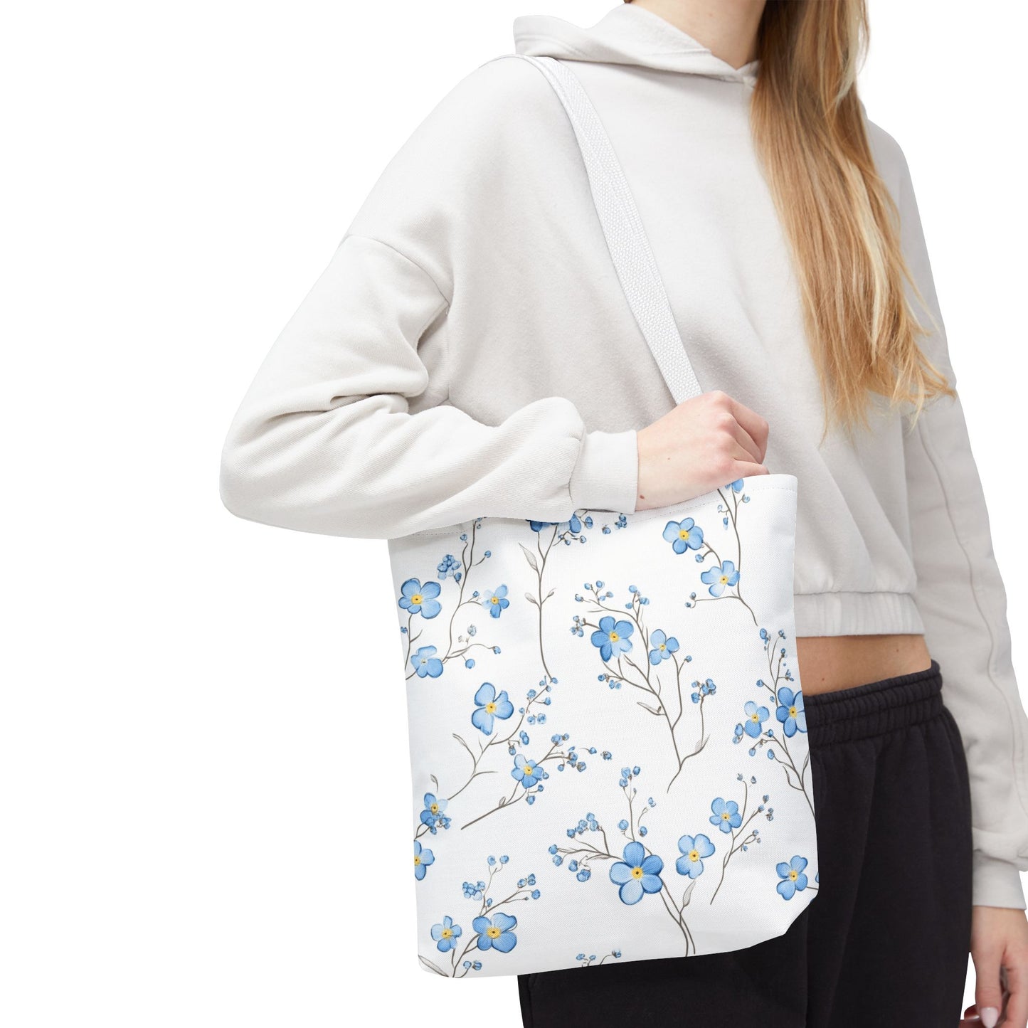 Floral Tote Bag, Stylish Shopping Bag, Eco-Friendly Tote, Spring Floral Design, Perfect for Everyday Use