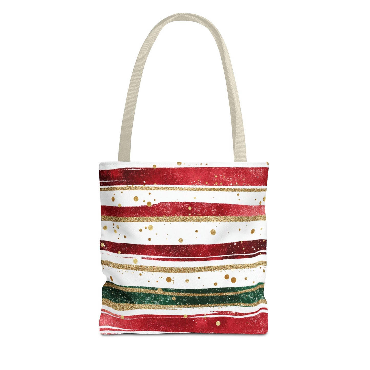 Festive Striped Tote Bag | Holiday Shopper, Gift Bag, Eco-Friendly Bag, Christmas Decor, Everyday Use