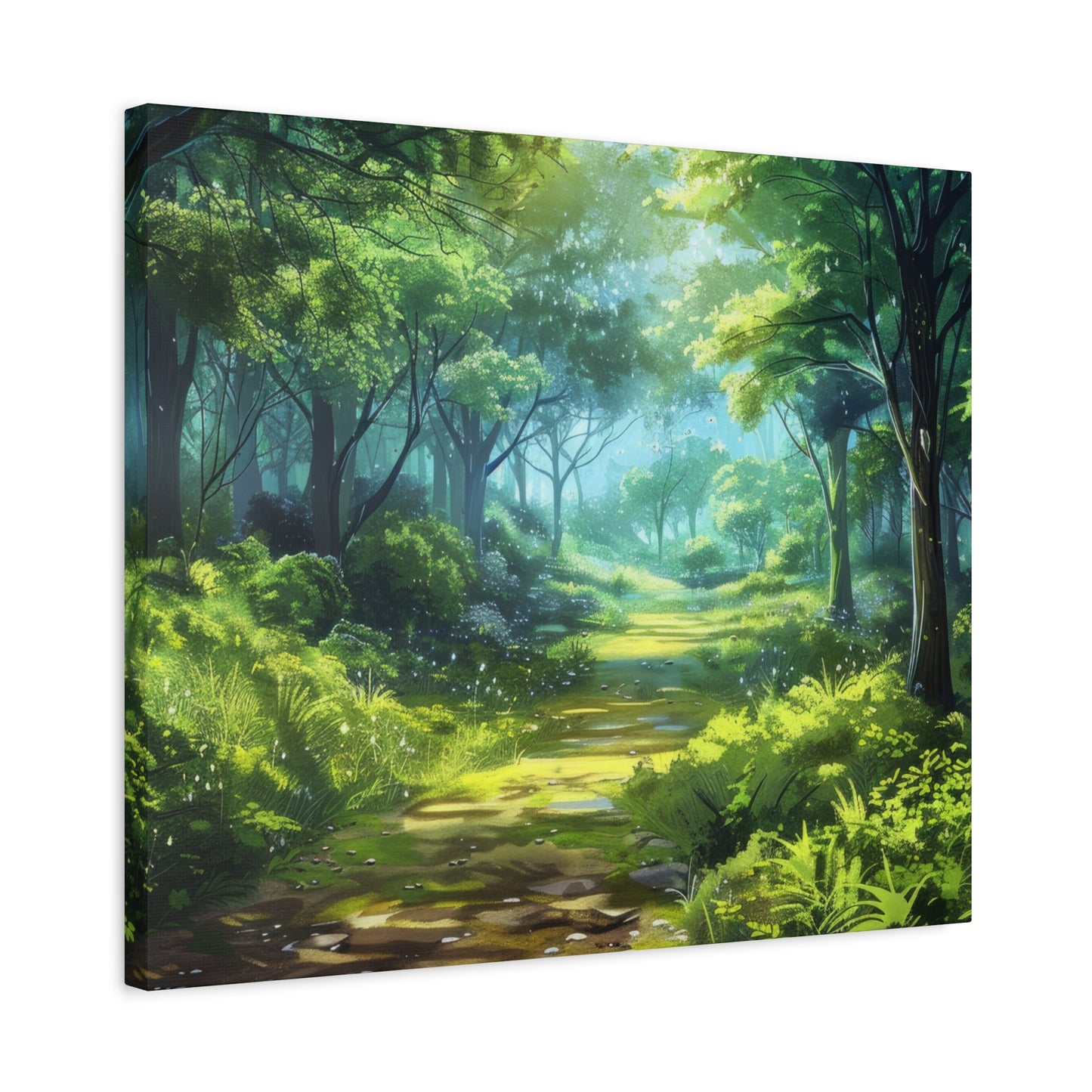 Serene Forest Canvas Print, Nature Wall Art, Home Decor, Gift for Nature Lovers, Eco-Friendly Artwork, Meditation Decoration