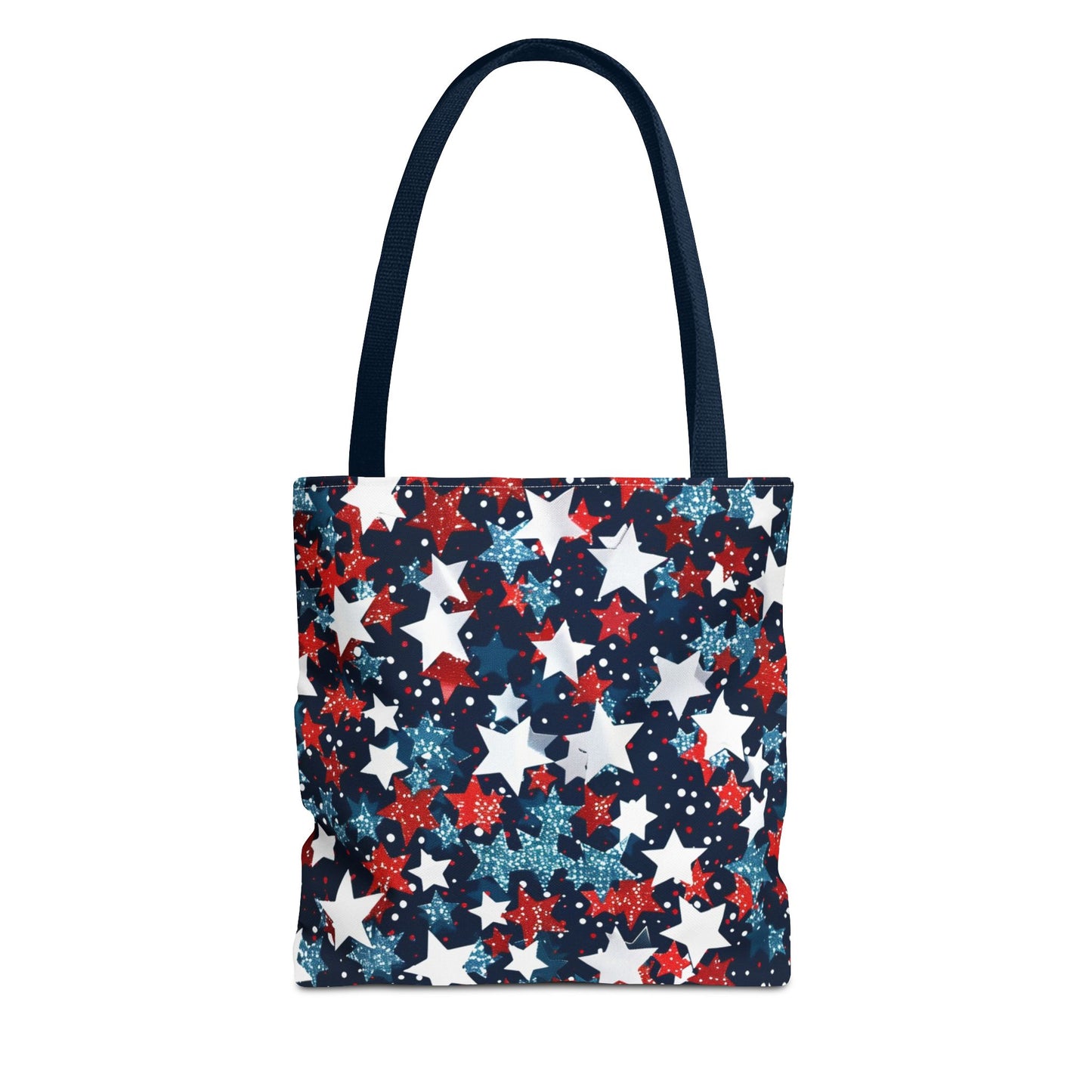 Patriotic Stars Tote Bag, Stylish Grocery Bag, Beach Tote, Gift for Her, USA Flag, Summer Accessory