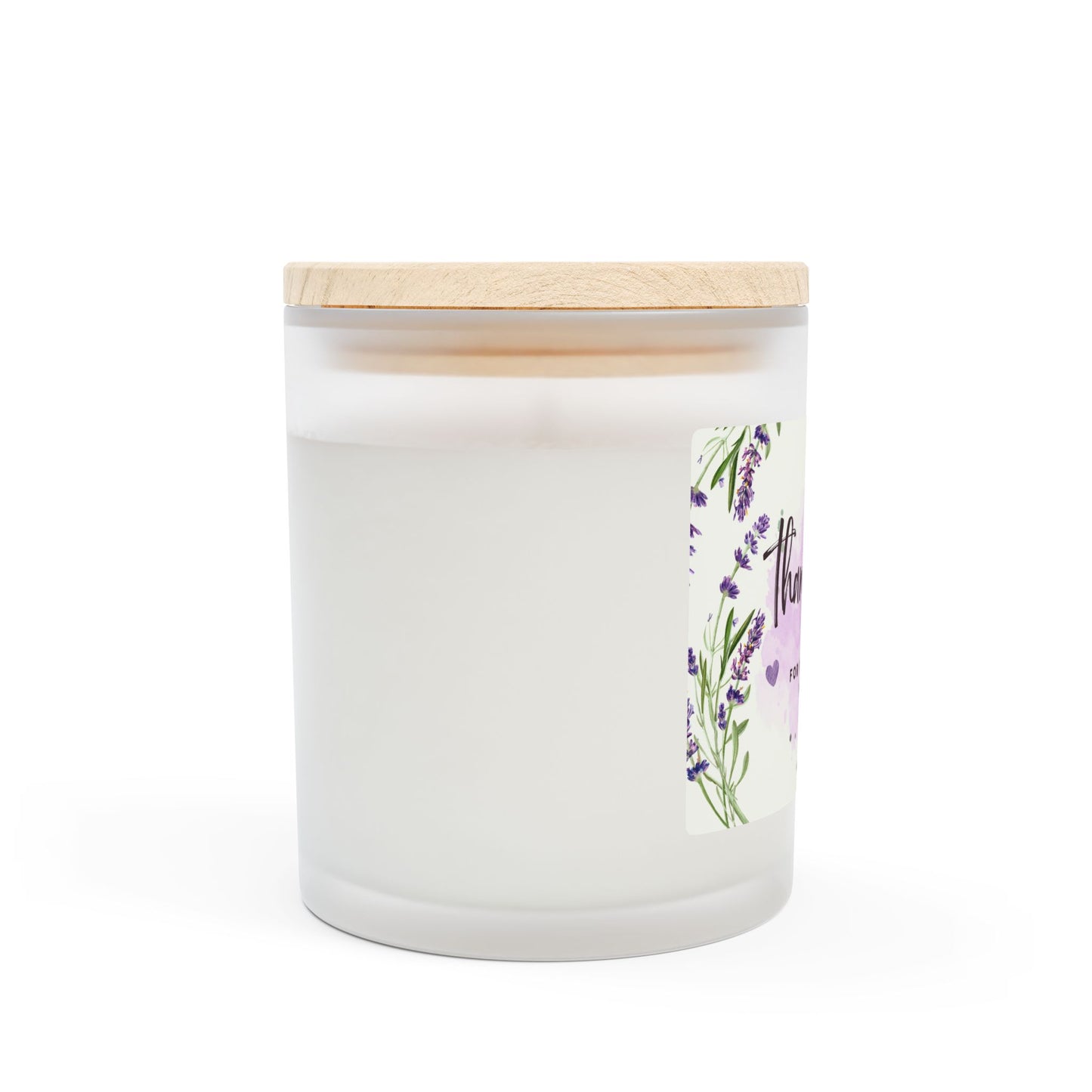 Personalized Thank You Candle - Frosted Glass 11oz