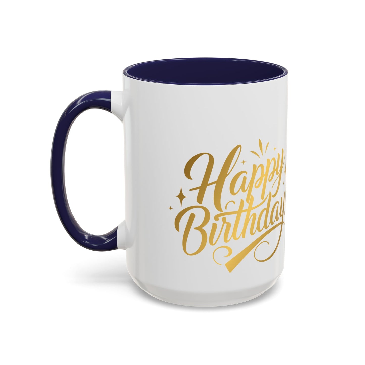 Happy Birthday Accent Coffee Mug - Cute Dinosaur with Balloons - Fun Celebration Drinkware