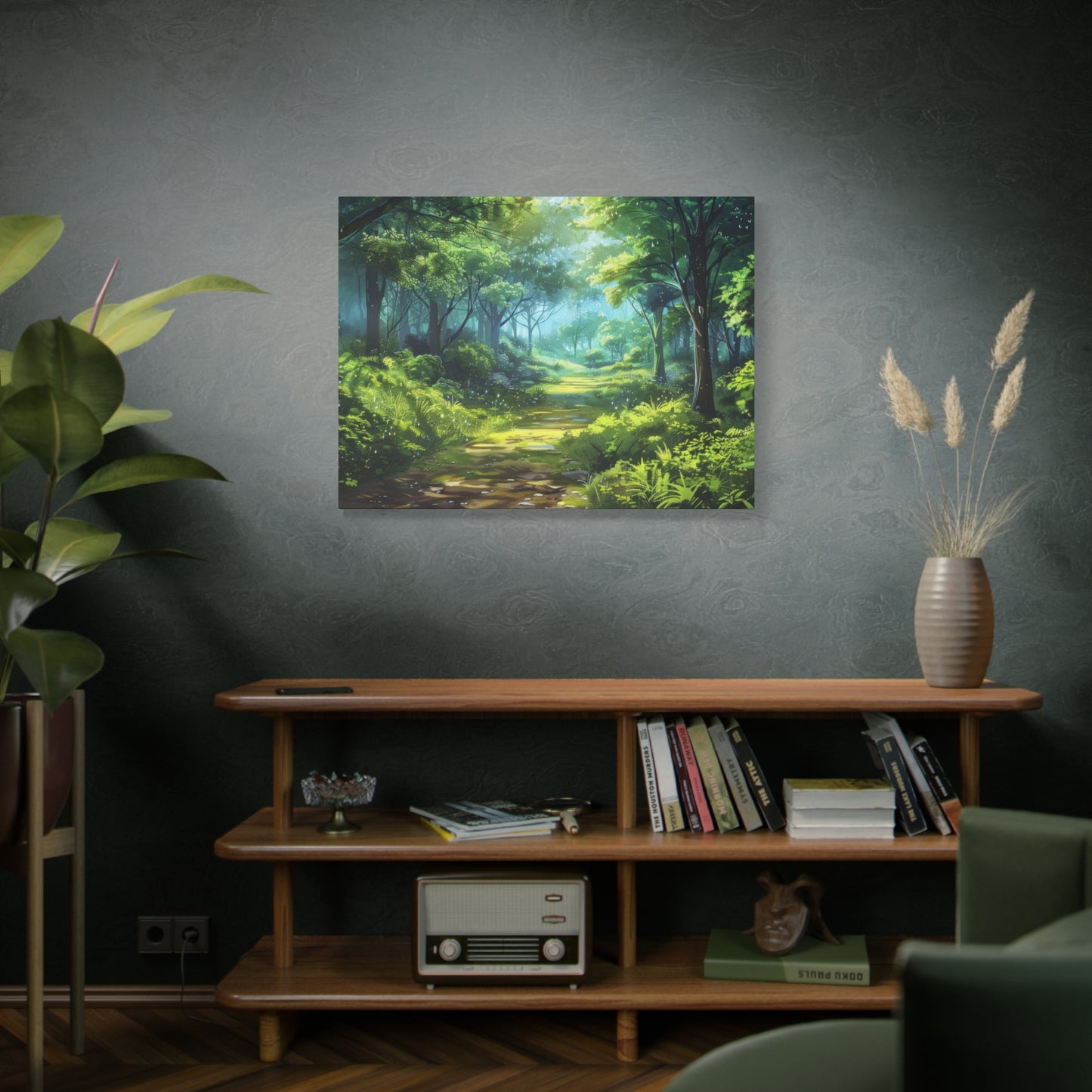 Serene Forest Canvas Print, Nature Wall Art, Home Decor, Gift for Nature Lovers, Eco-Friendly Artwork, Meditation Decoration