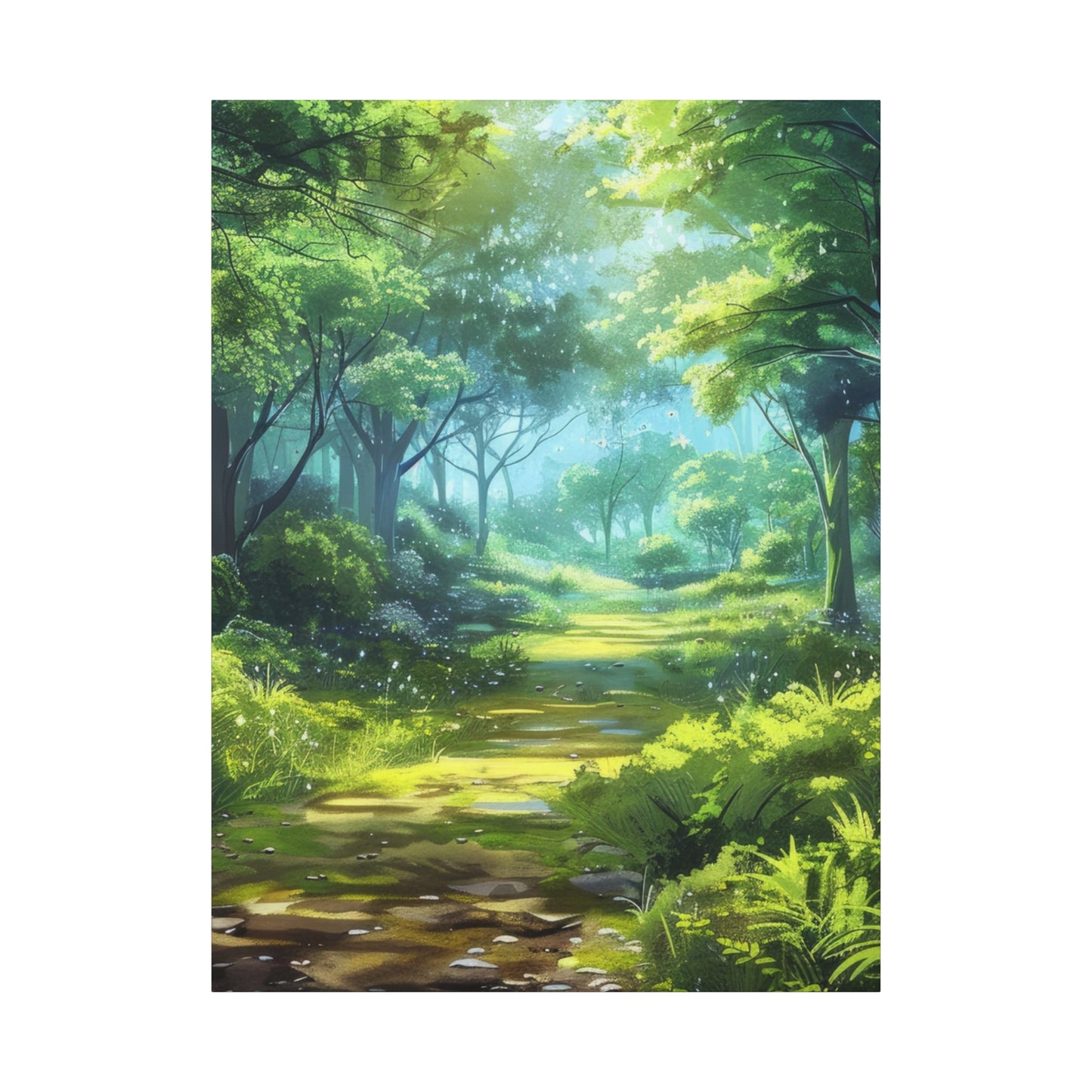 Serene Forest Canvas Print, Nature Wall Art, Home Decor, Gift for Nature Lovers, Eco-Friendly Artwork, Meditation Decoration