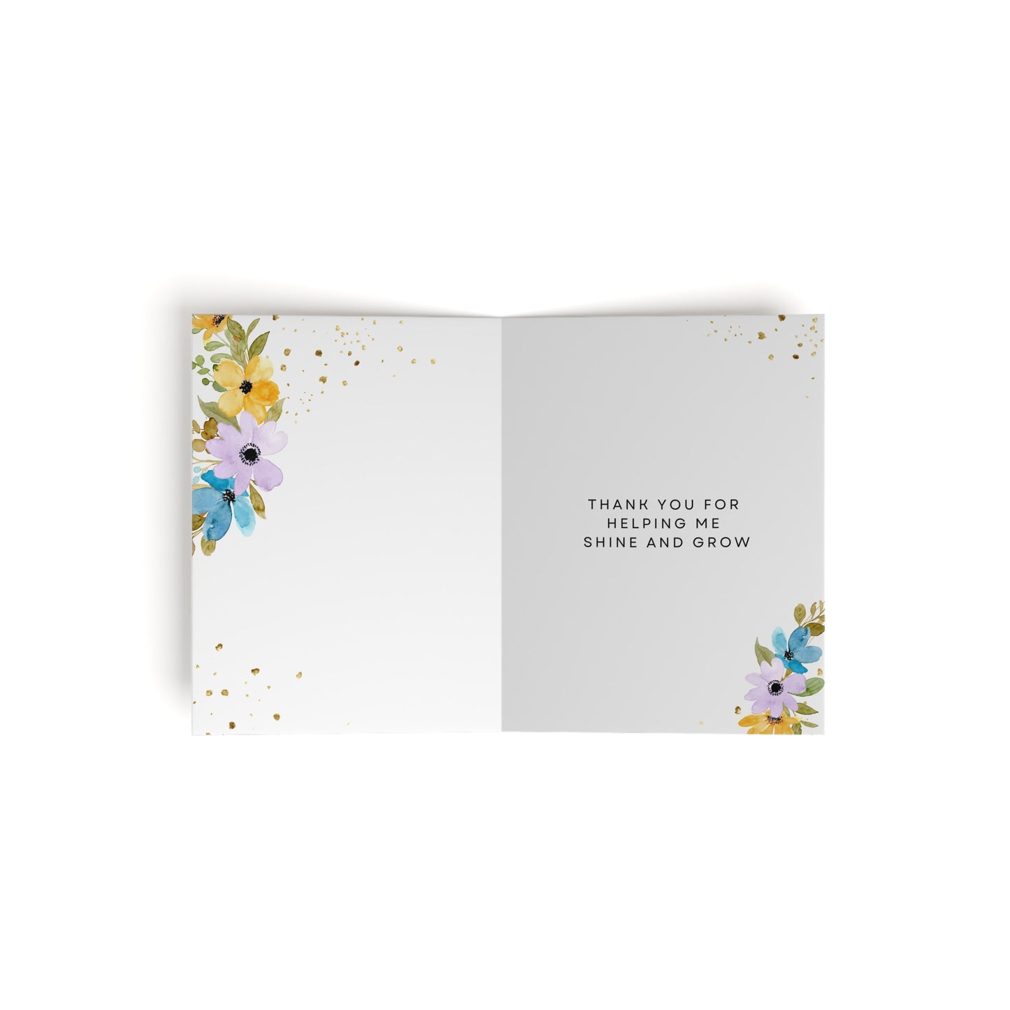 Elegant Thank You Greeting Cards for Teachers, Floral Note Cards, Teacher Appreciation Gifts, Stationery Set, Thank You Cards