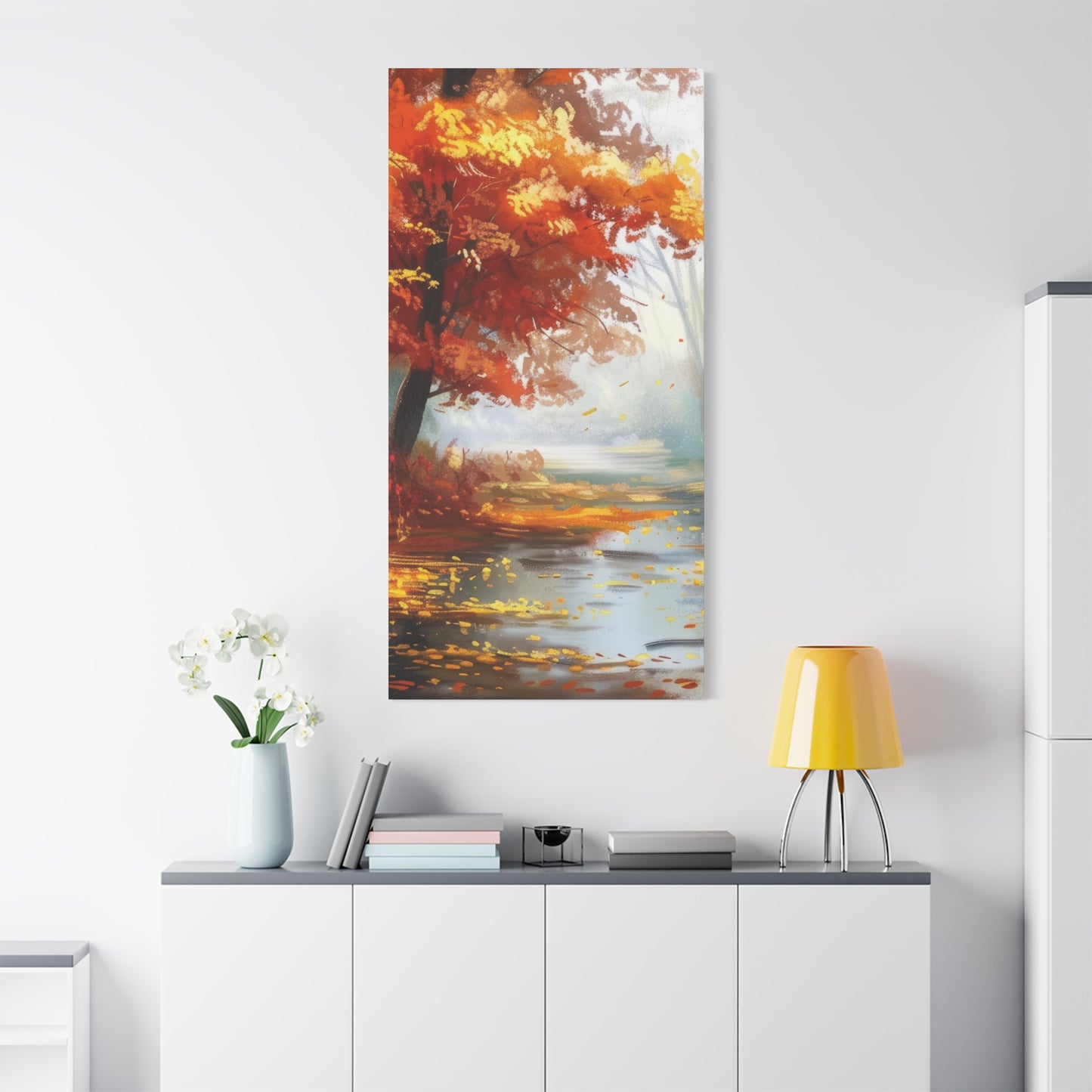 Autumn Serenity Canvas Art, Fall Decor, Nature Wall Art, Seasonal Home Decoration, Cozy Living Room Art