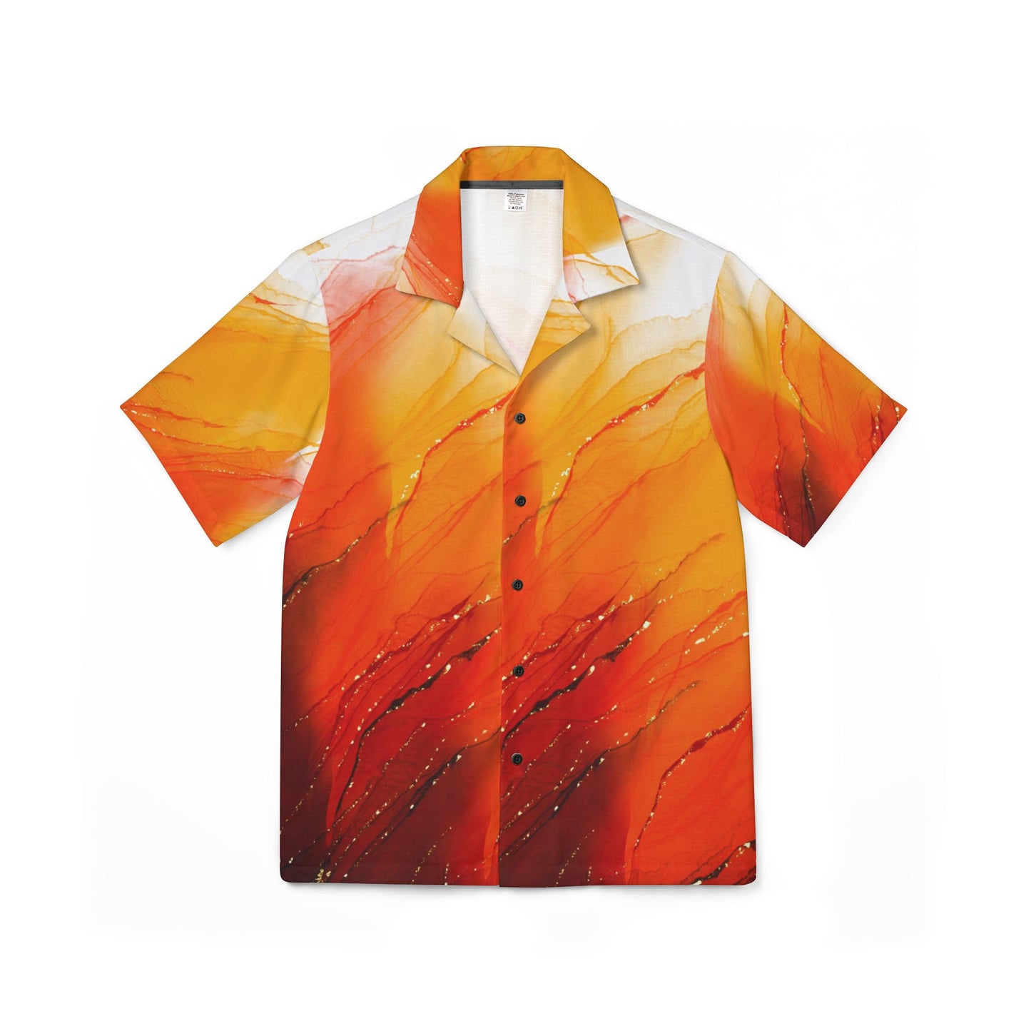 Men's Tropical Sunset Camp Shirt | Vibrant Hawaiian Shirt for Summer Parties, Beachwear, Vacation Style, Luau Attire, Relaxed Fit