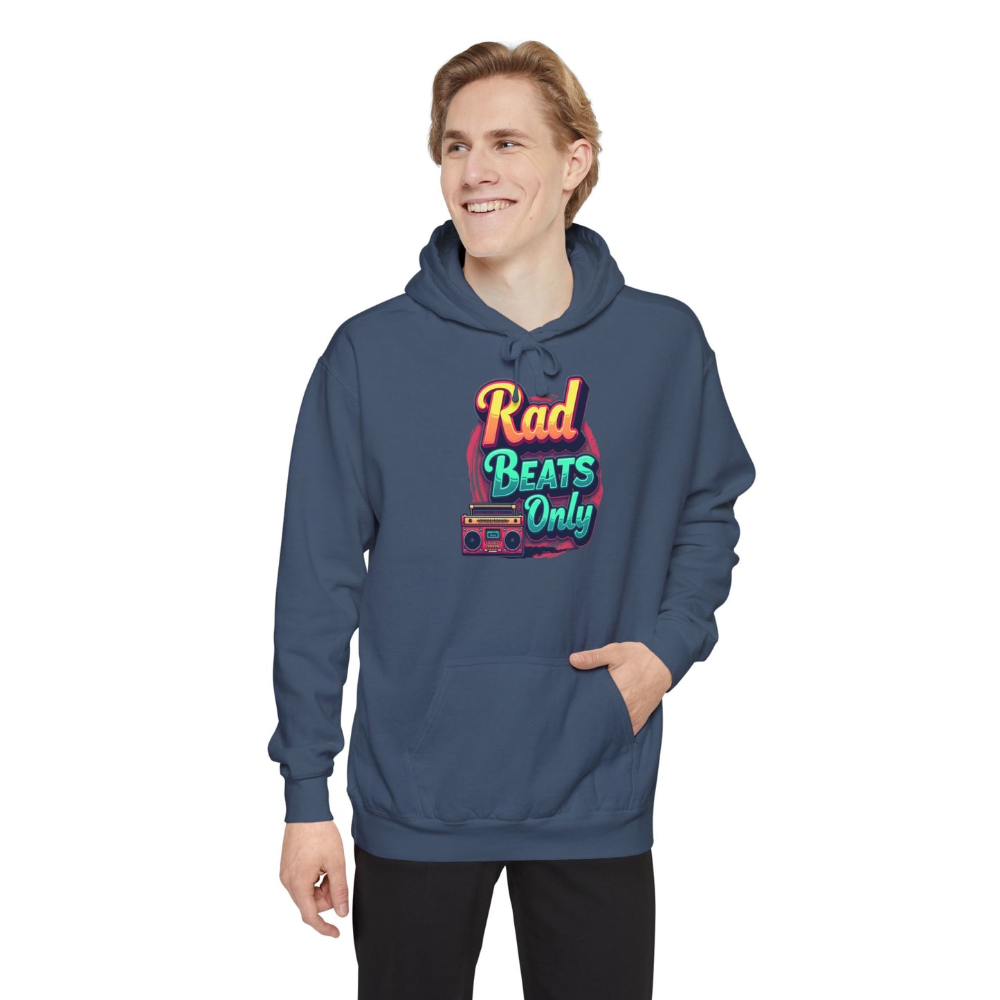 Rad Beats Unisex Hoodie, Music Lover Gift, Fun Retro Apparel, Unique Streetwear, Perfect for Casual Outfits