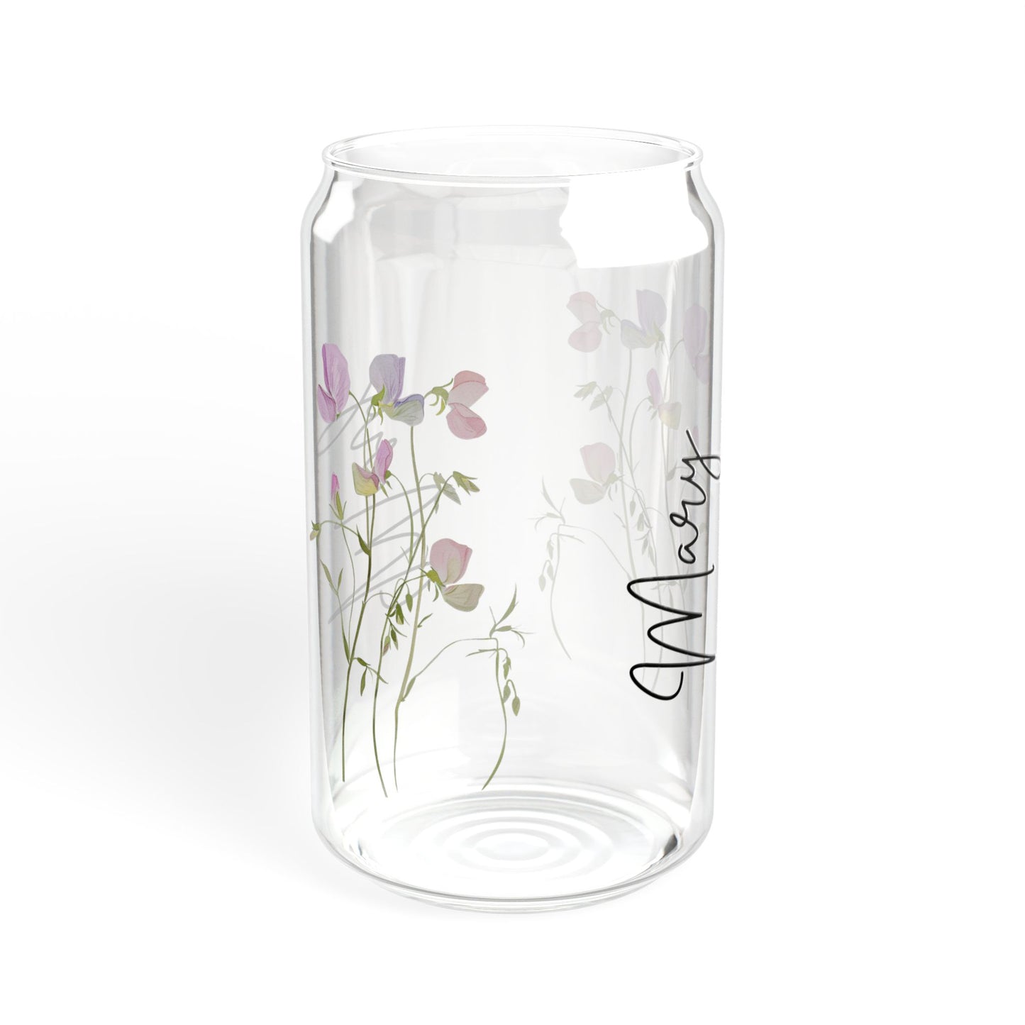 Floral Sipper Glass, Personalized Drinkware, Gifts for Her, Eco-Friendly Tumblers, Summer Parties, Home Decor, Garden Lovers