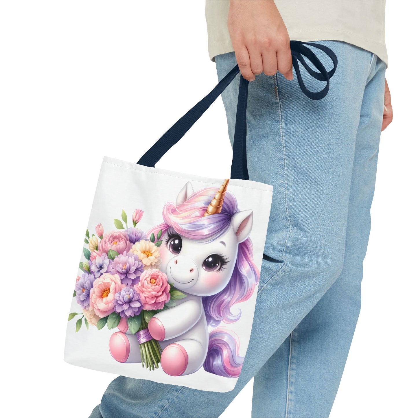 Cute Unicorn Tote Bag, Flower Girl Gift, Kids Birthday Party, Magical Purse for Women, Eco-Friendly Shopping Bag