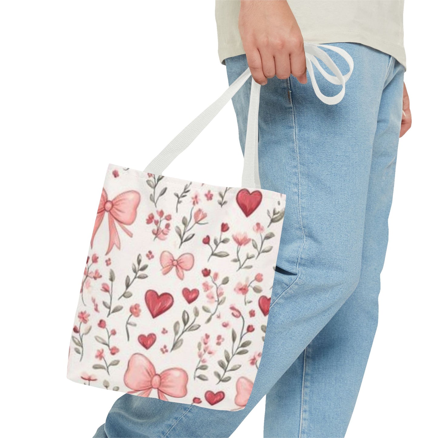 Romantic Floral Tote Bag, Perfect for Mother’s Day, Valentine's Day, Bridesmaid Gift, Everyday Use, Cute Shopping Bag