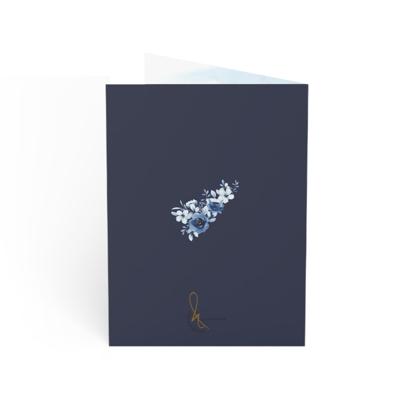 Floral Thank You Cards - Teacher Appreciation, Greeting Card Set, Blue Flower Stationery, Birthday, Wedding, Office Supplies
