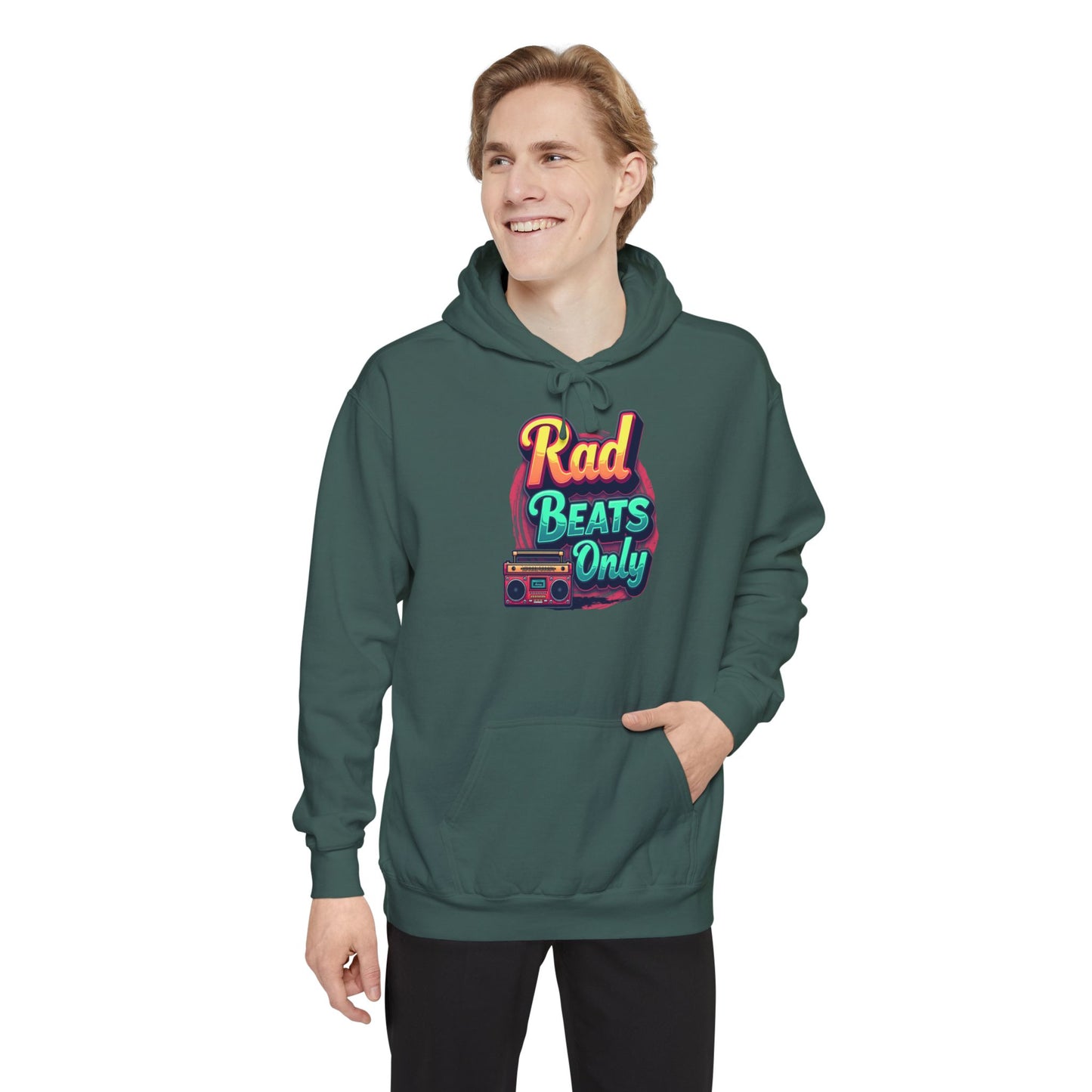 Rad Beats Unisex Hoodie, Music Lover Gift, Fun Retro Apparel, Unique Streetwear, Perfect for Casual Outfits