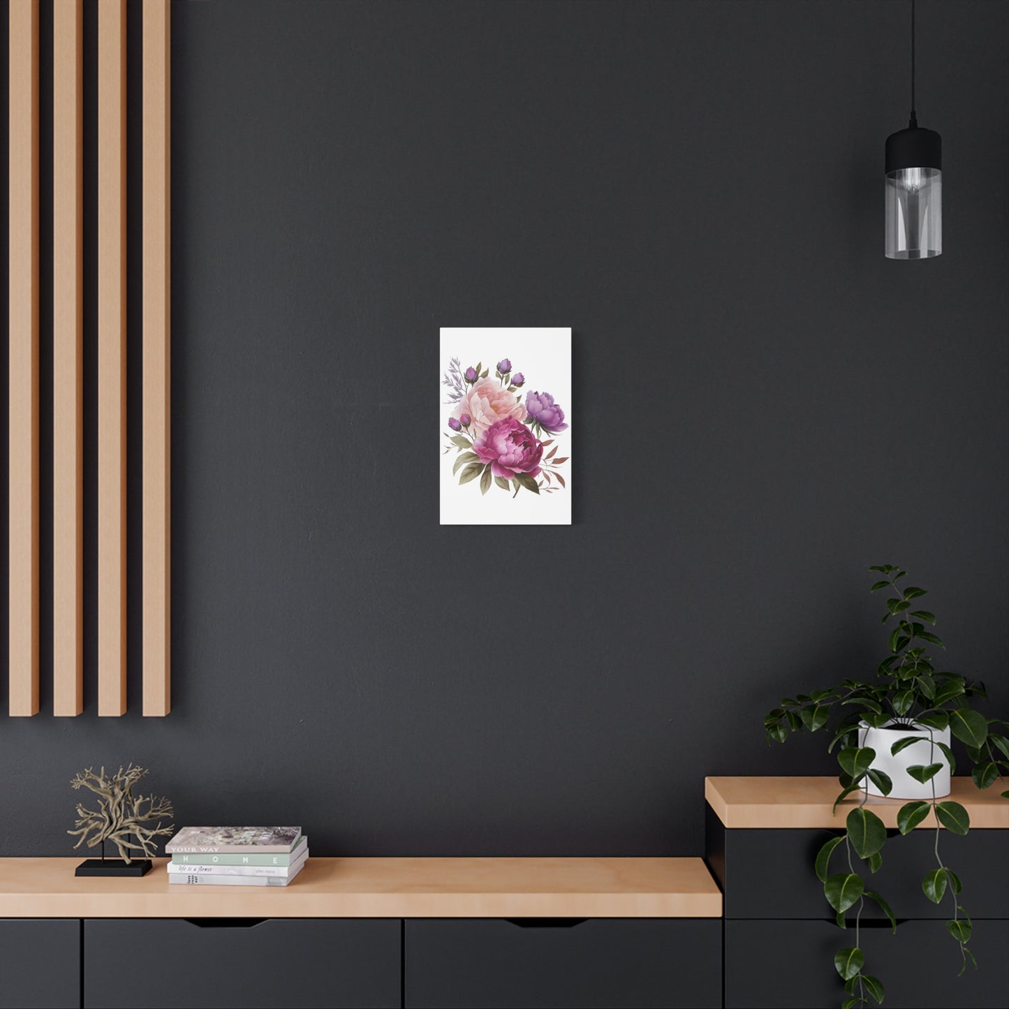 Floral Wall Art Canvas, Home Decor, Gift for Her, Peony Art, Living Room Decoration, Mothers Day