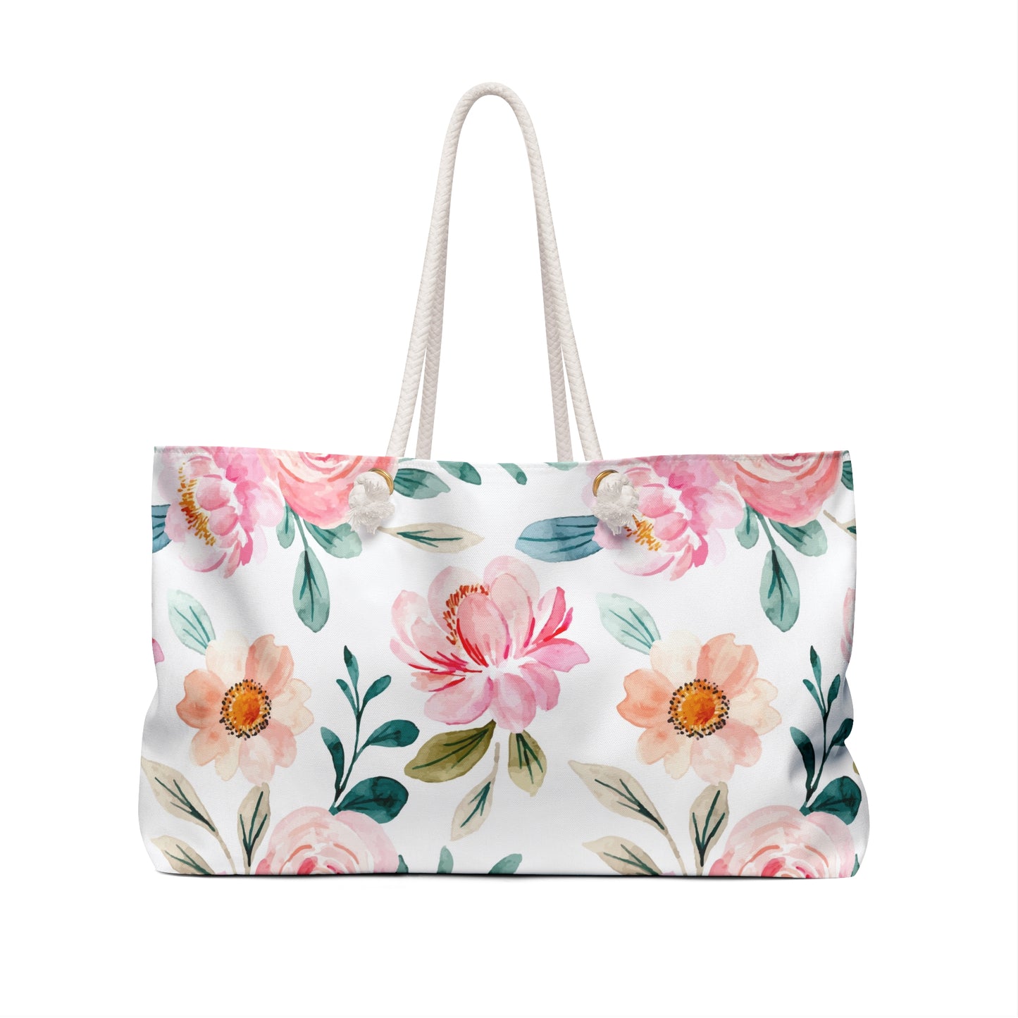 Floral Weekender Bag - Stylish Travel Tote, Weekend Getaway Essential, Summer Vibes, Floral Print, Vacation Accessories