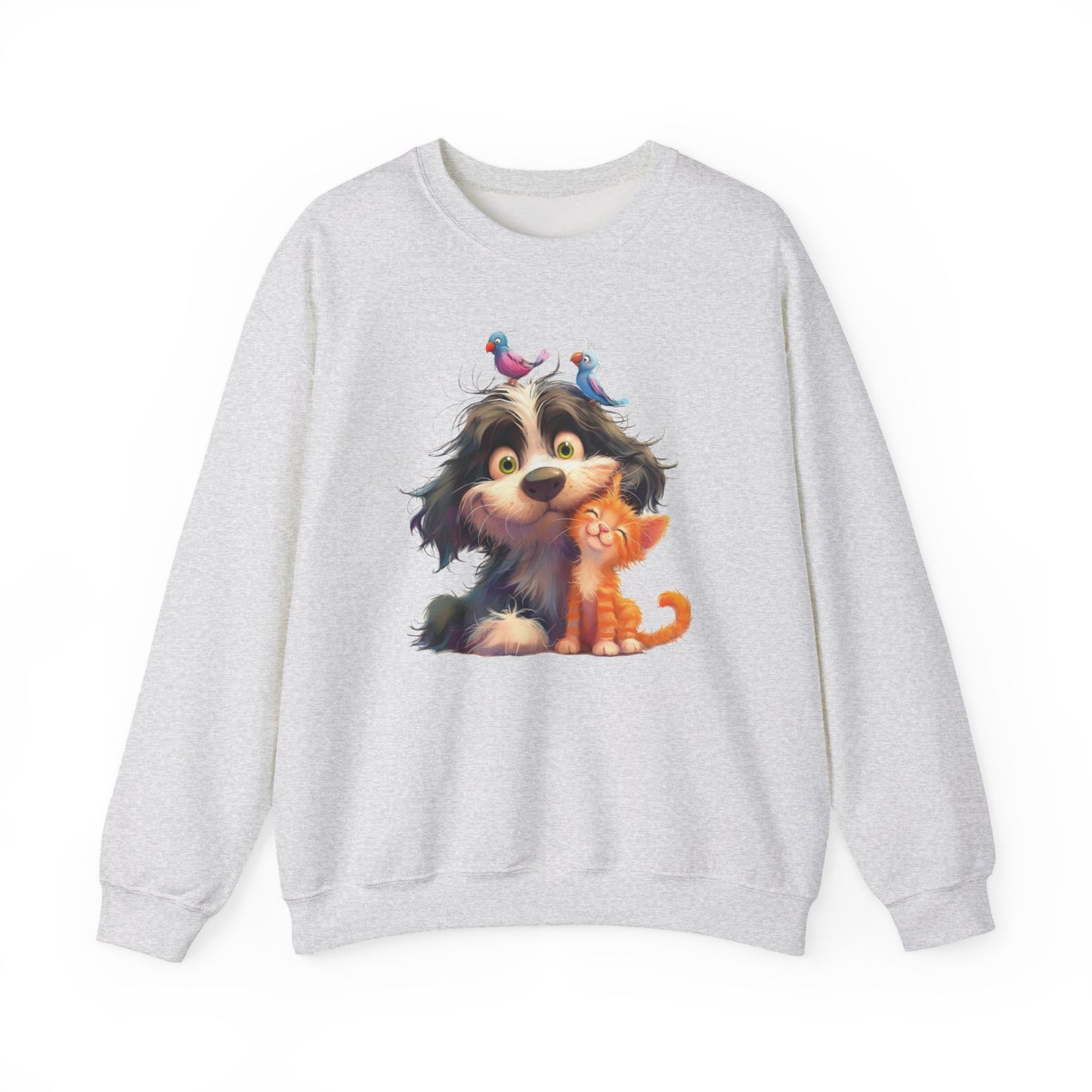 Cozy Pet Lovers Sweatshirt, Cute Animal Crewneck, Gift for Cat Dog Mom, Funny Pet Sweatshirt, Relaxed Fit Unisex Top