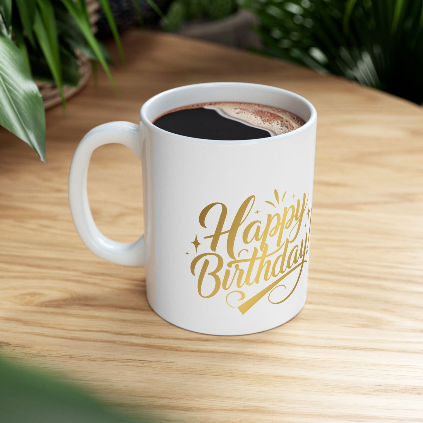 Happy Birthday Teddy Bear Ceramic Mug - 11oz & 15oz