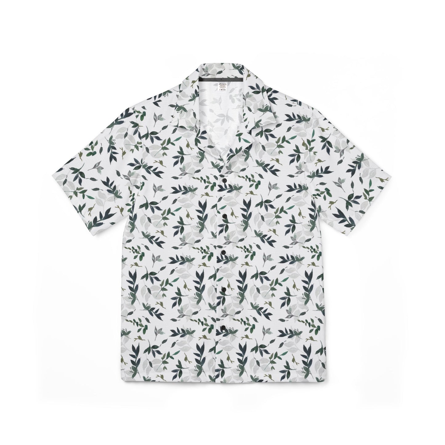 Tropical Leaf Men's Hawaiian Shirt | Summer Vacation Top, Beach Wear, Casual Shirt, Gift for Him, Relaxed Fit