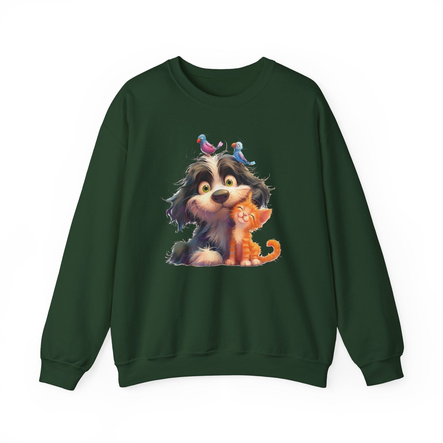 Cozy Pet Lovers Sweatshirt, Cute Animal Crewneck, Gift for Cat Dog Mom, Funny Pet Sweatshirt, Relaxed Fit Unisex Top