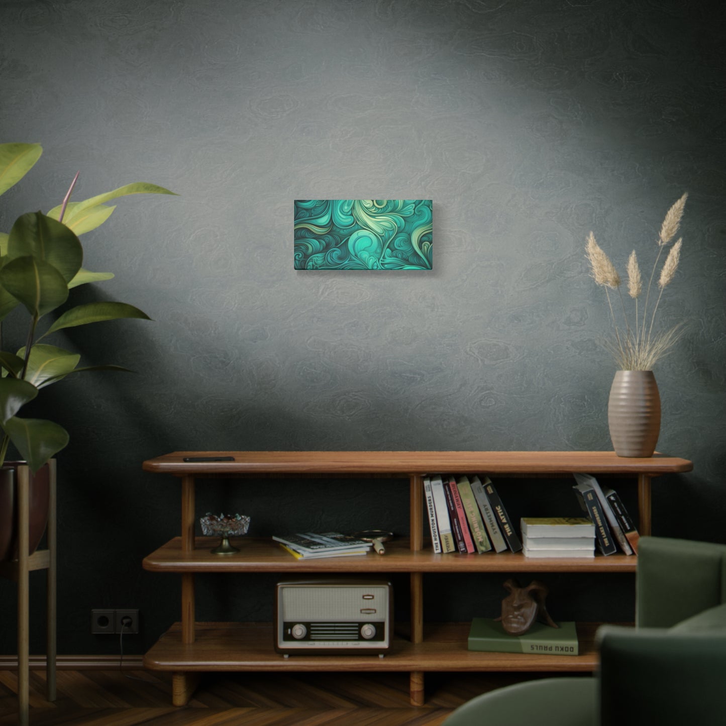 Artistic Stretched Canvas Wall Art, Modern Home Décor, Abstract Swirl Design, Living Room Decoration, Unique Gift for Art Lovers