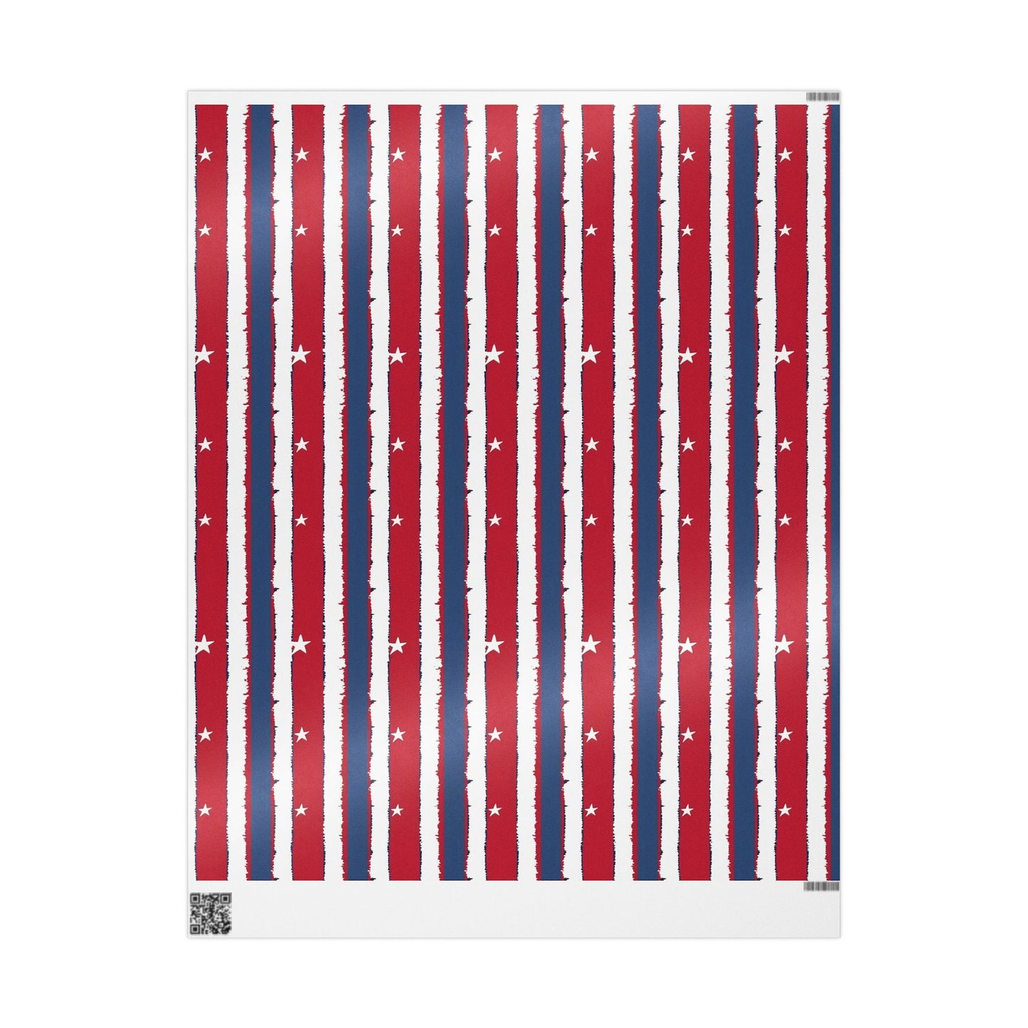 Patriotic Wrapping Paper | Red White Blue Gift Wrap for Independence Day, Memorial Day, Birthday, Holiday Events